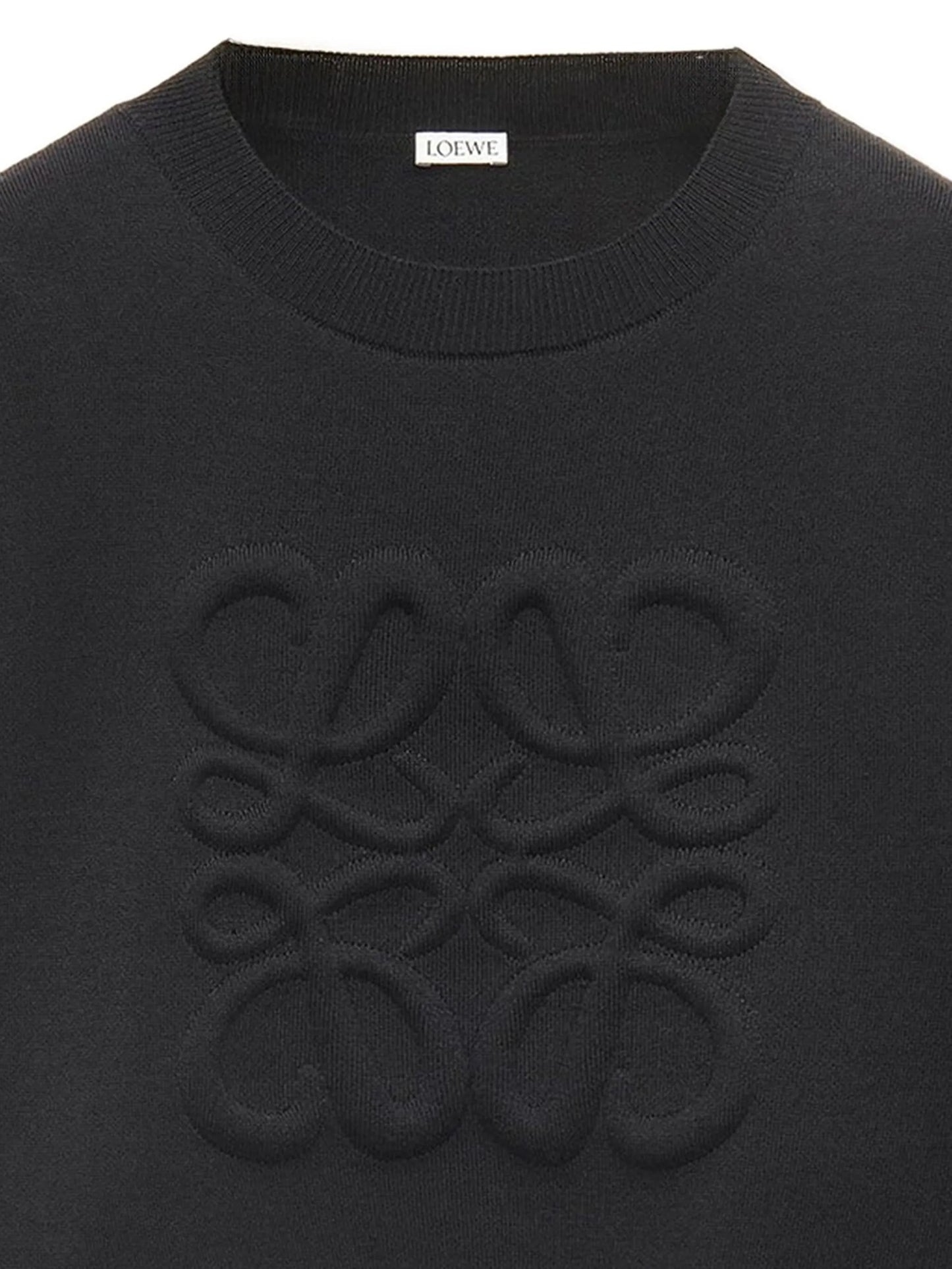 Anagram-motif cropped jumper