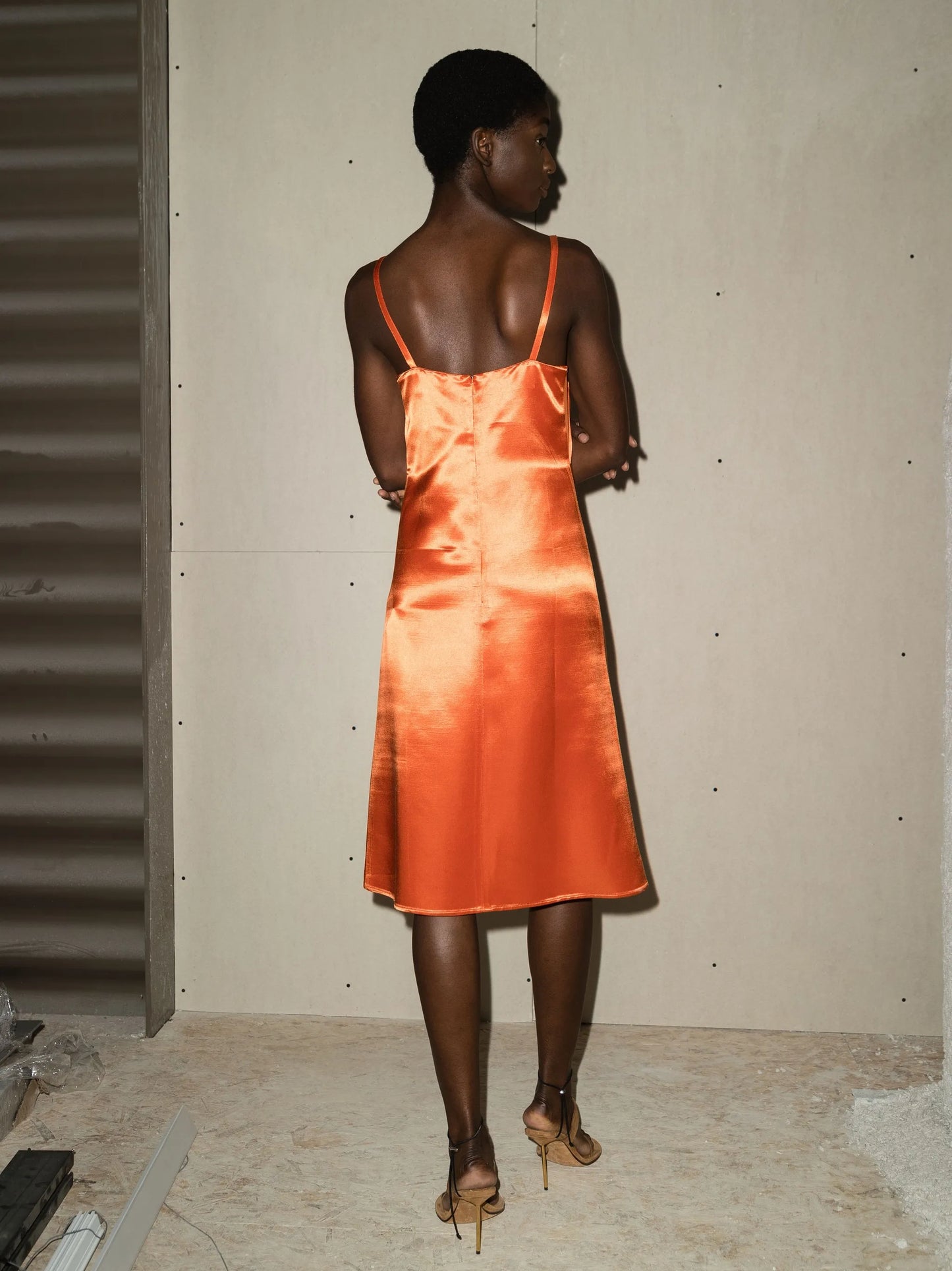 square-neck slip dress