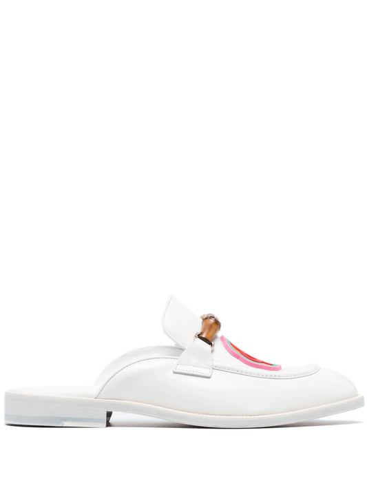 Memphis monogram leather mules