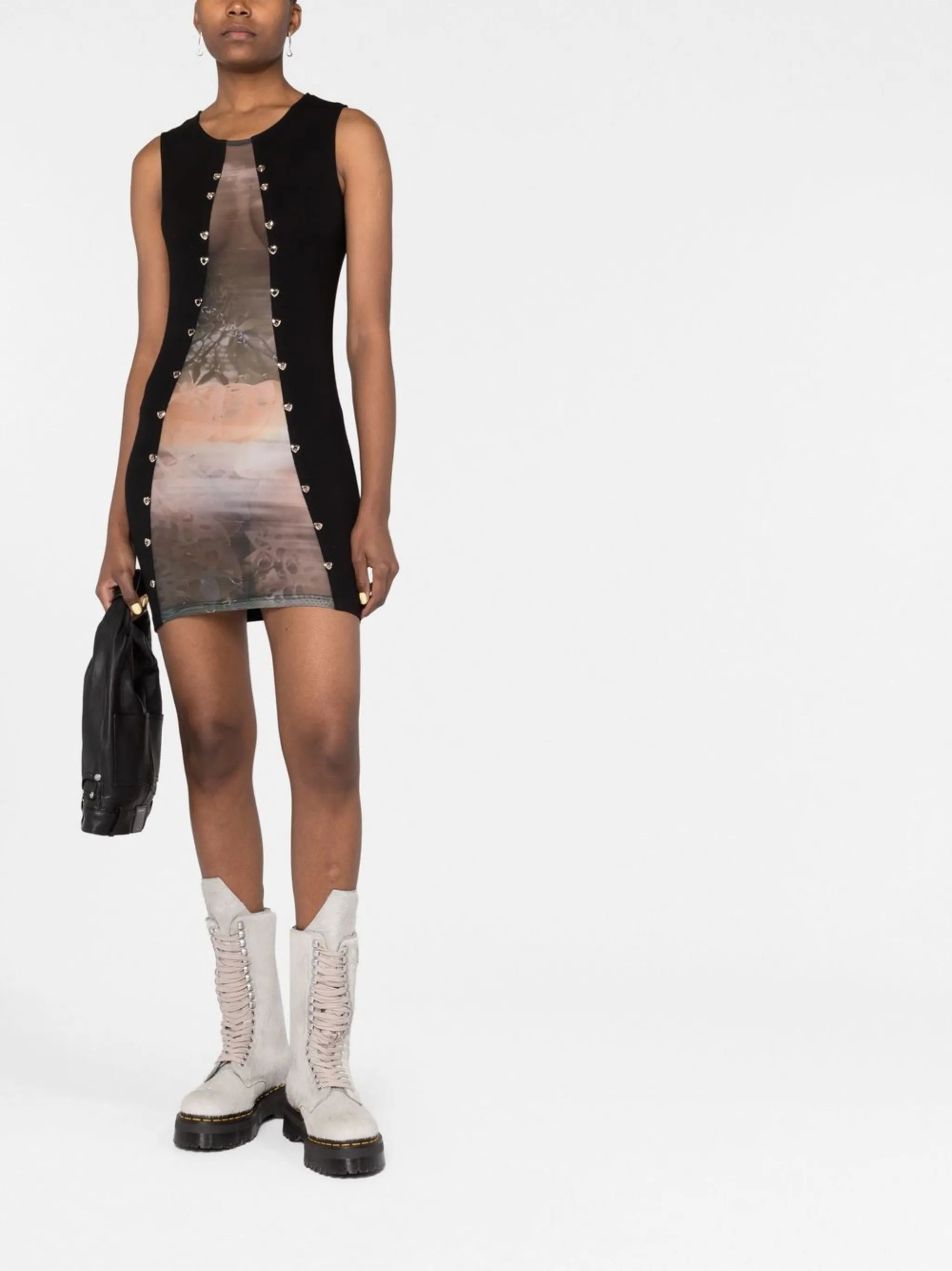 Terrarium semi-sheer panel dress
