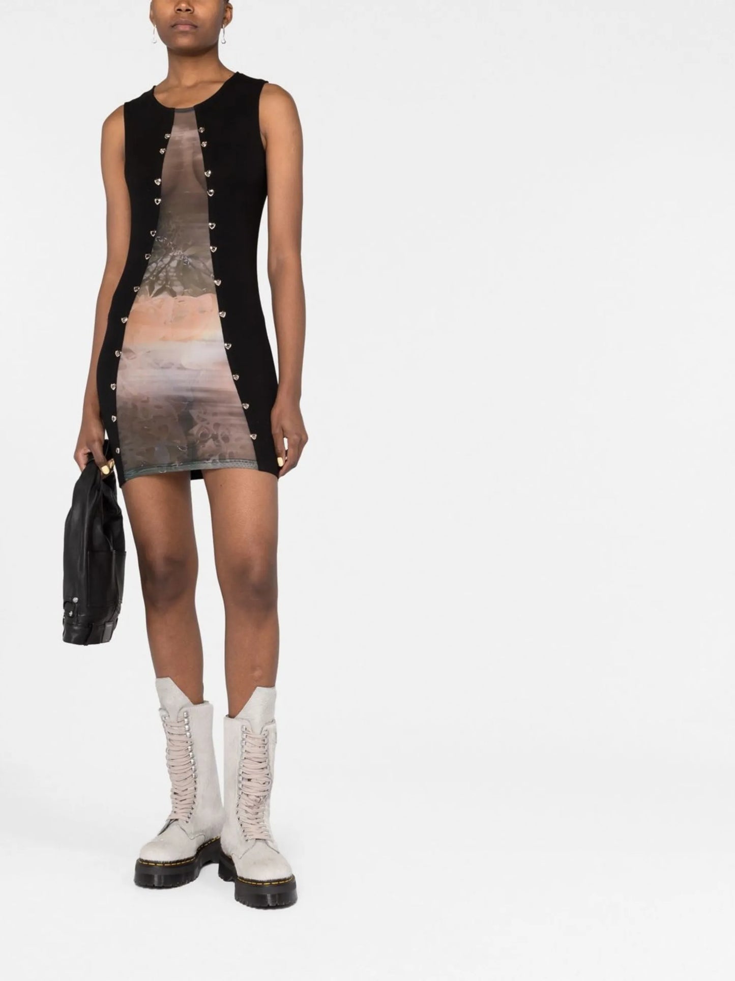 Terrarium semi-sheer panel dress