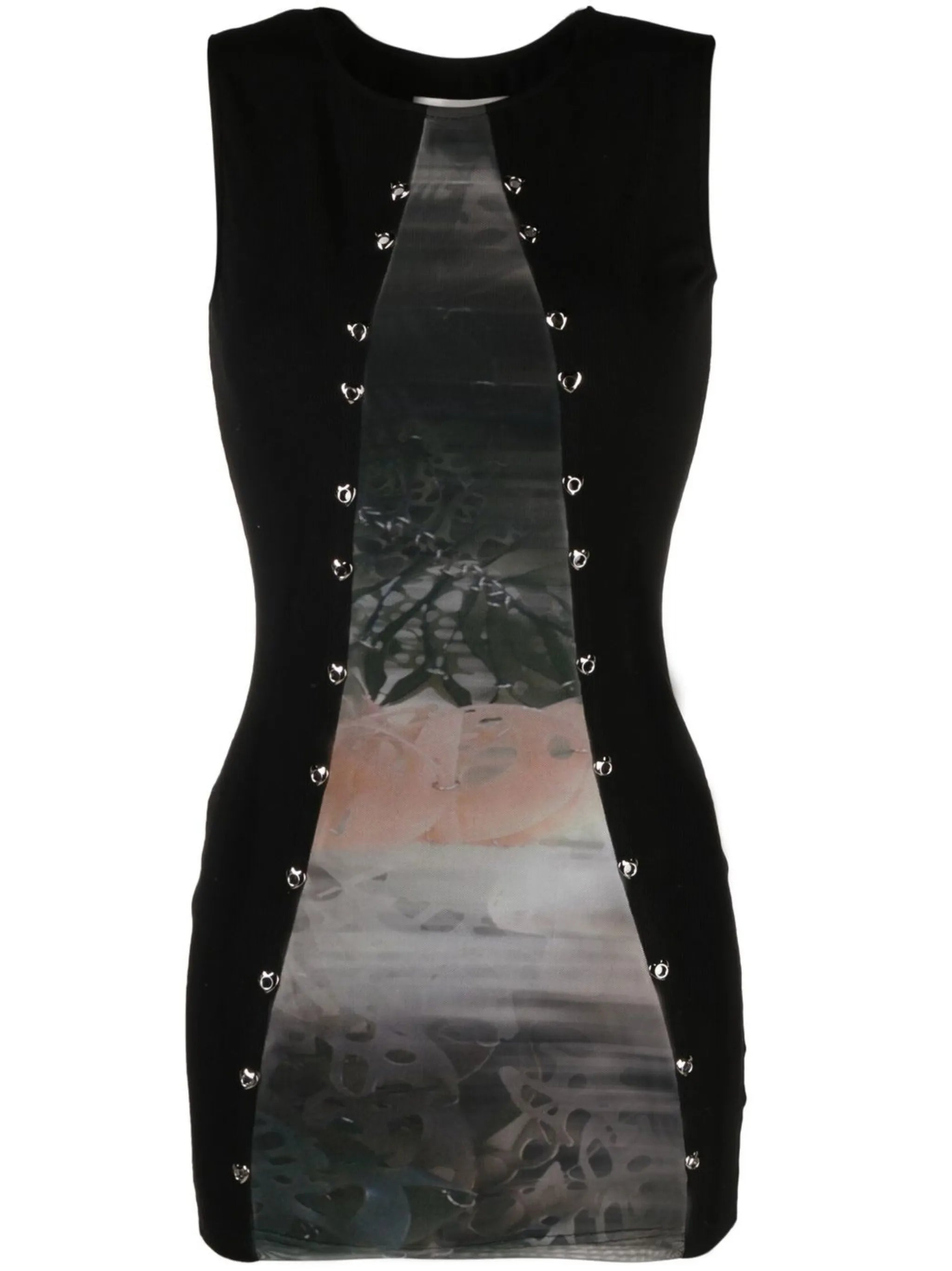 Terrarium semi-sheer panel dress