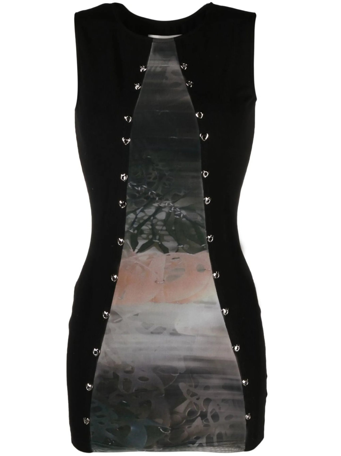 Terrarium semi-sheer panel dress