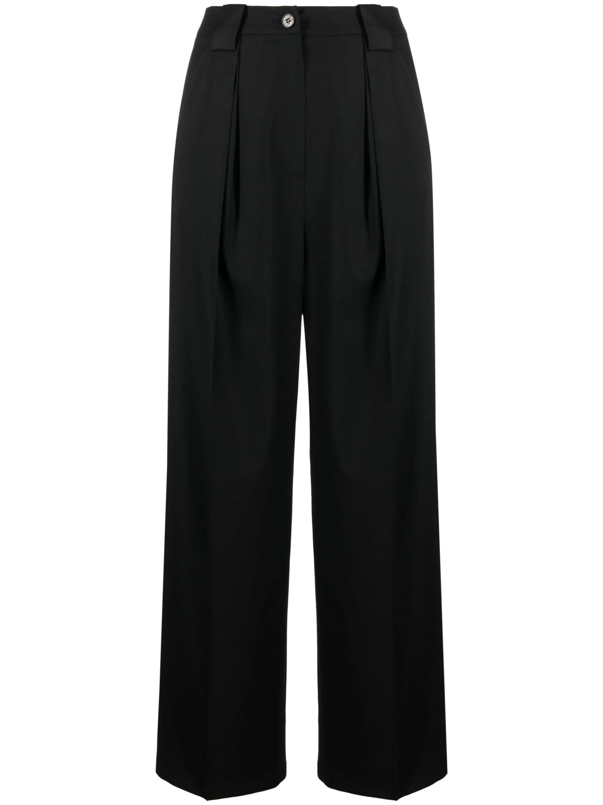 pleat-detail wide-leg trousers