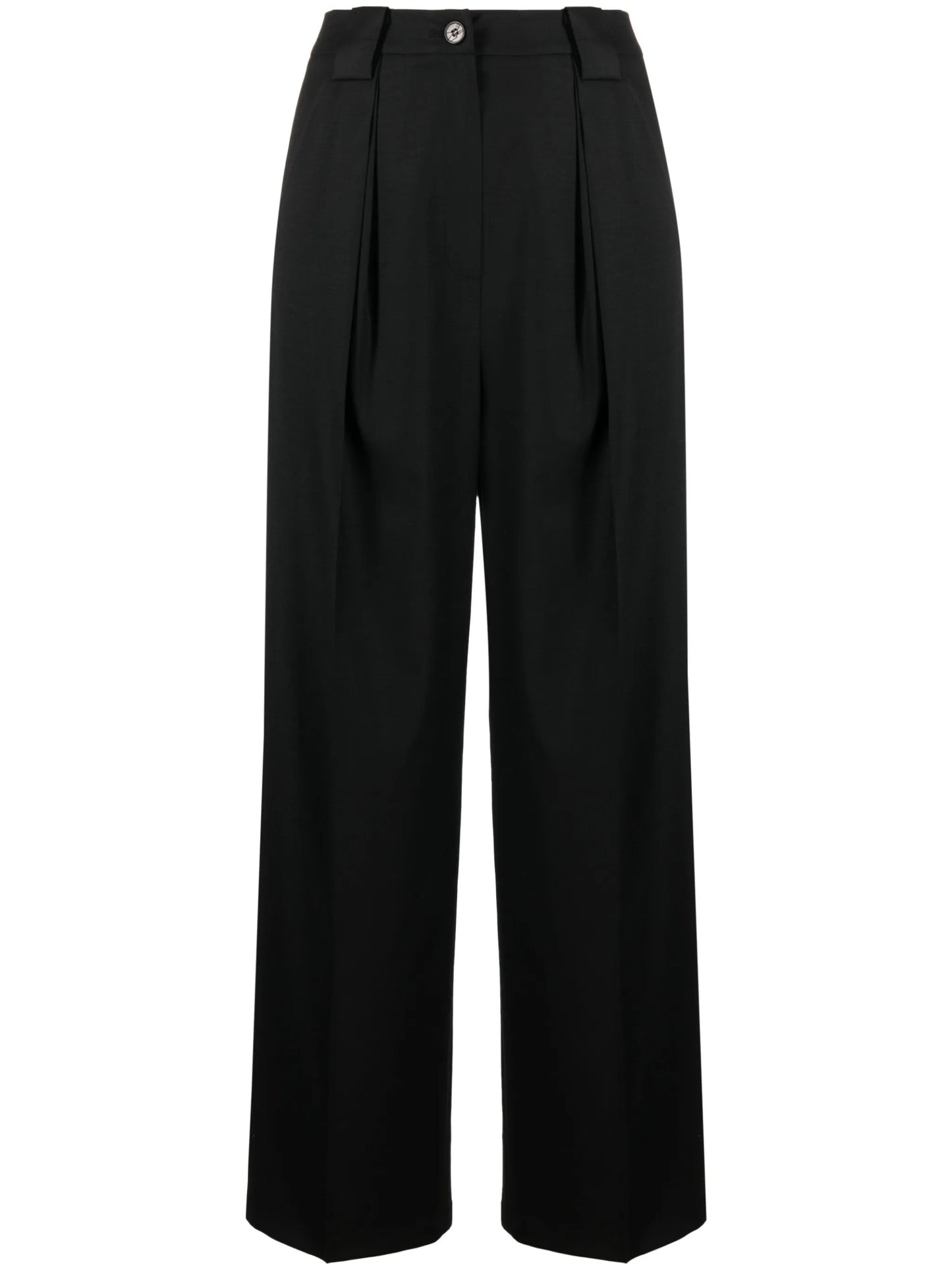 pleat-detail wide-leg trousers