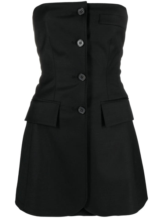 blazer-style strapless top
