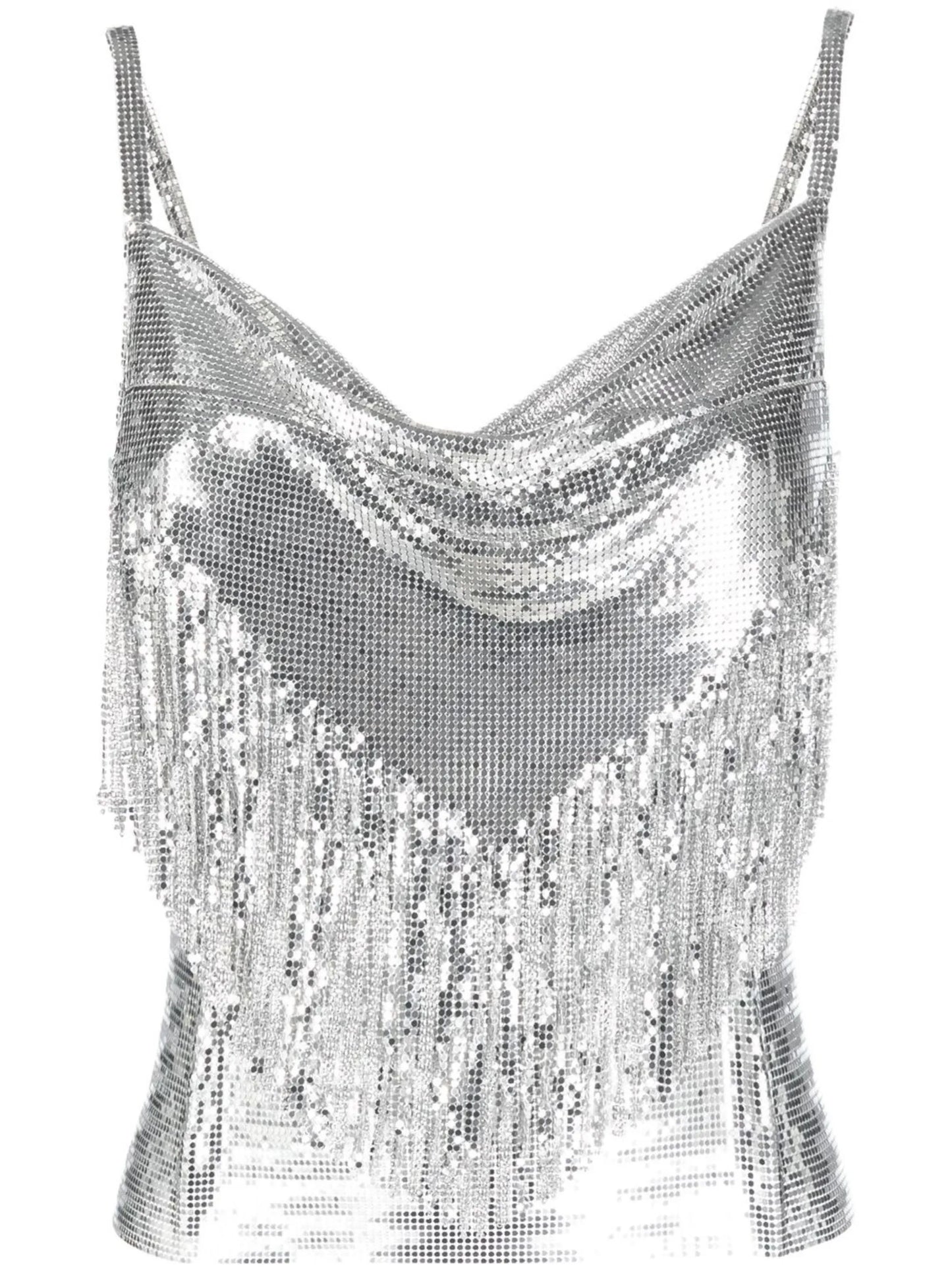 draped-detail cowl neck top