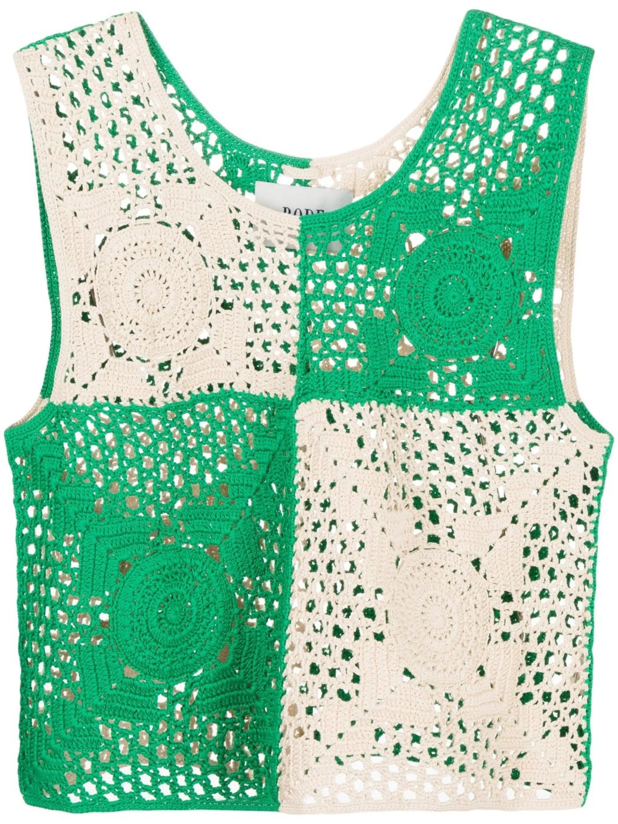crochet sleeveless vest top