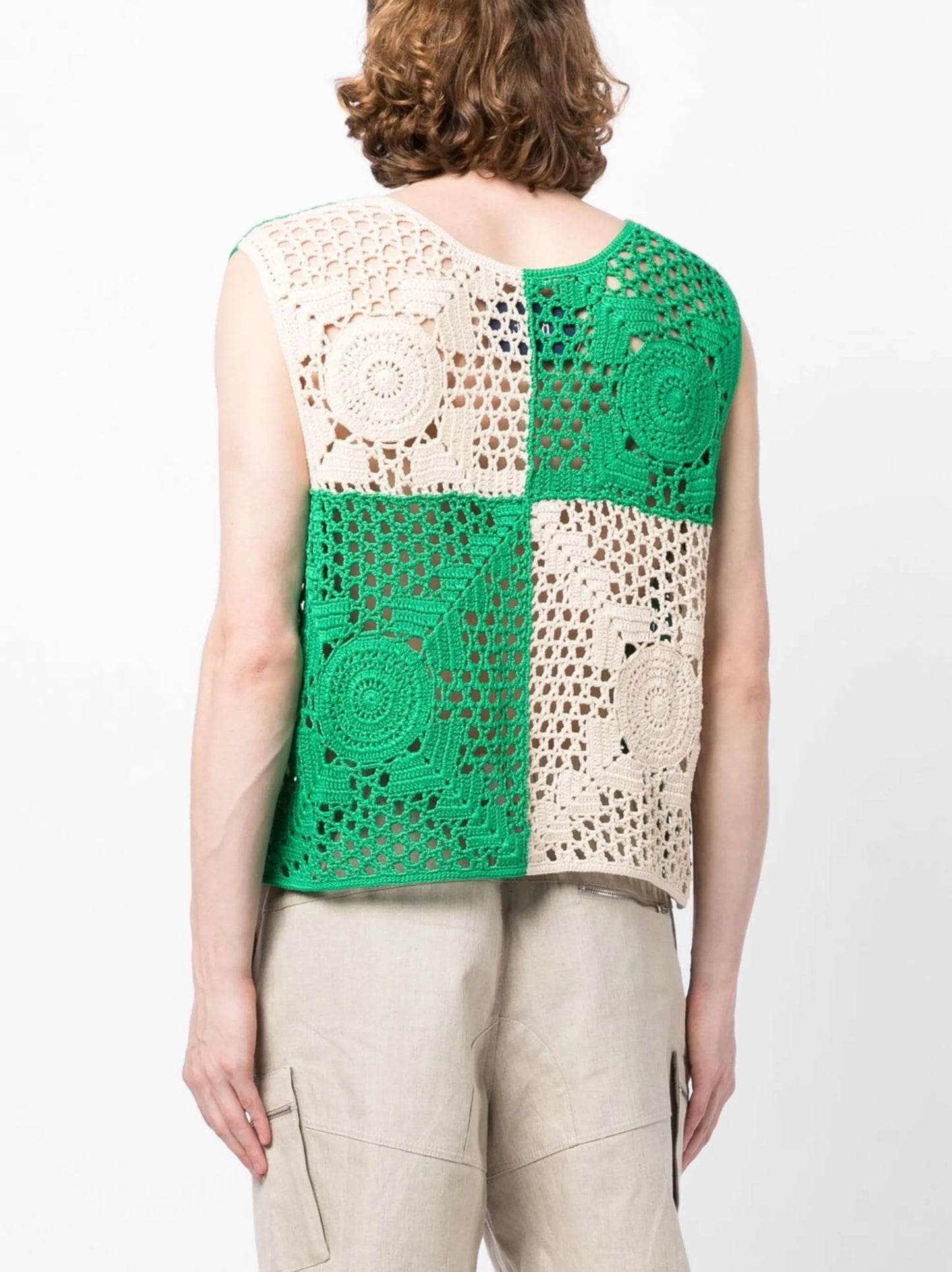 crochet sleeveless vest top