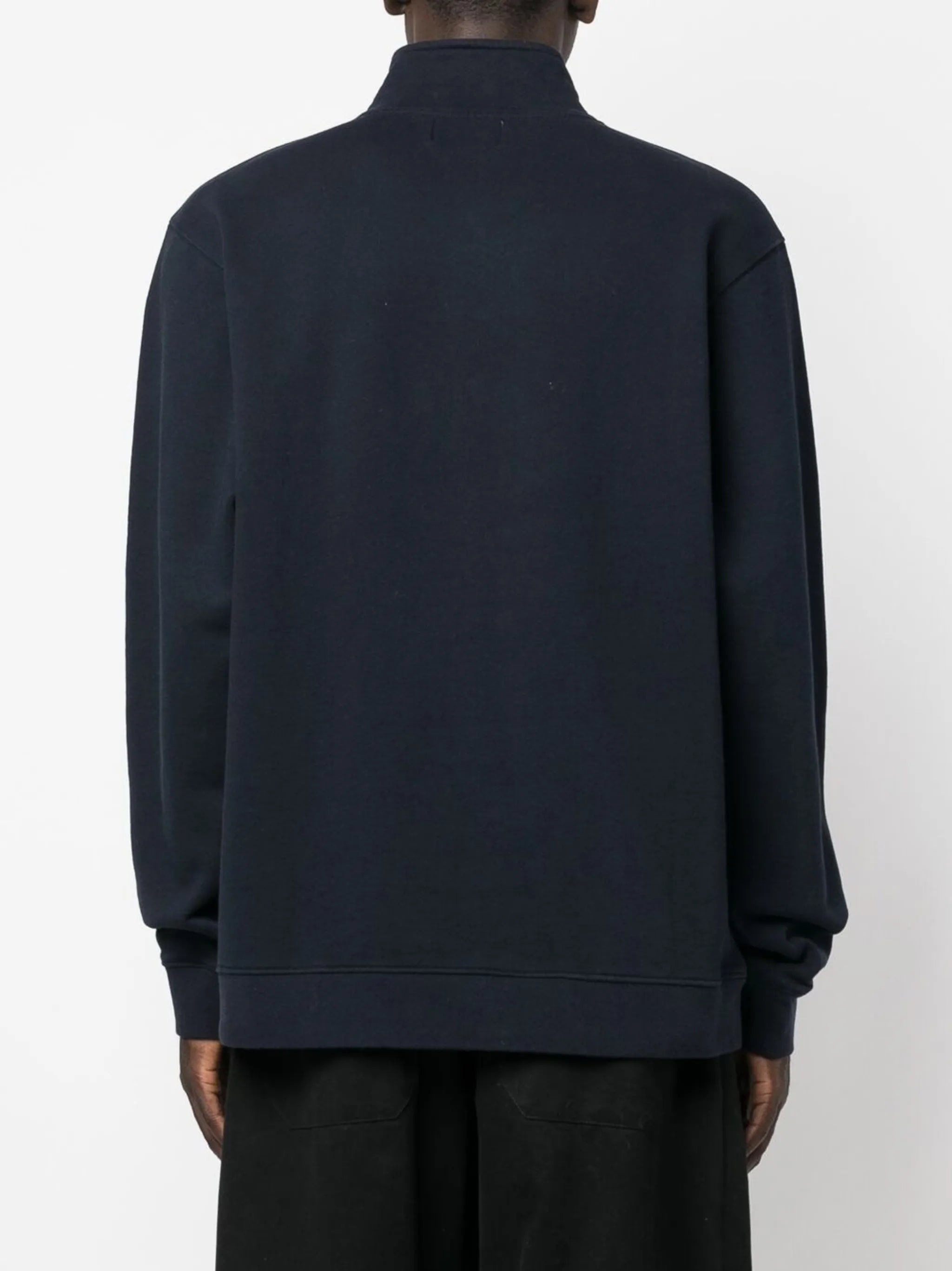 logo-print zip-front jumper