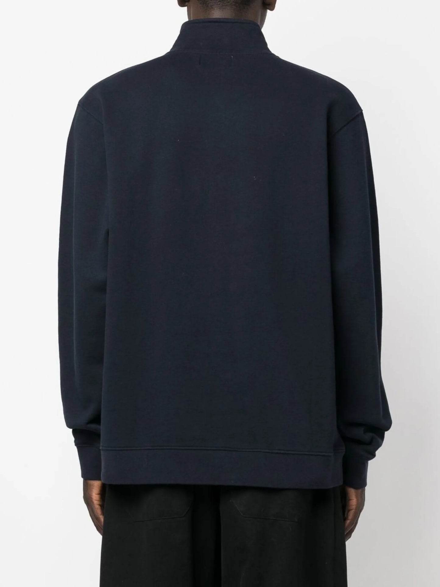 logo-print zip-front jumper