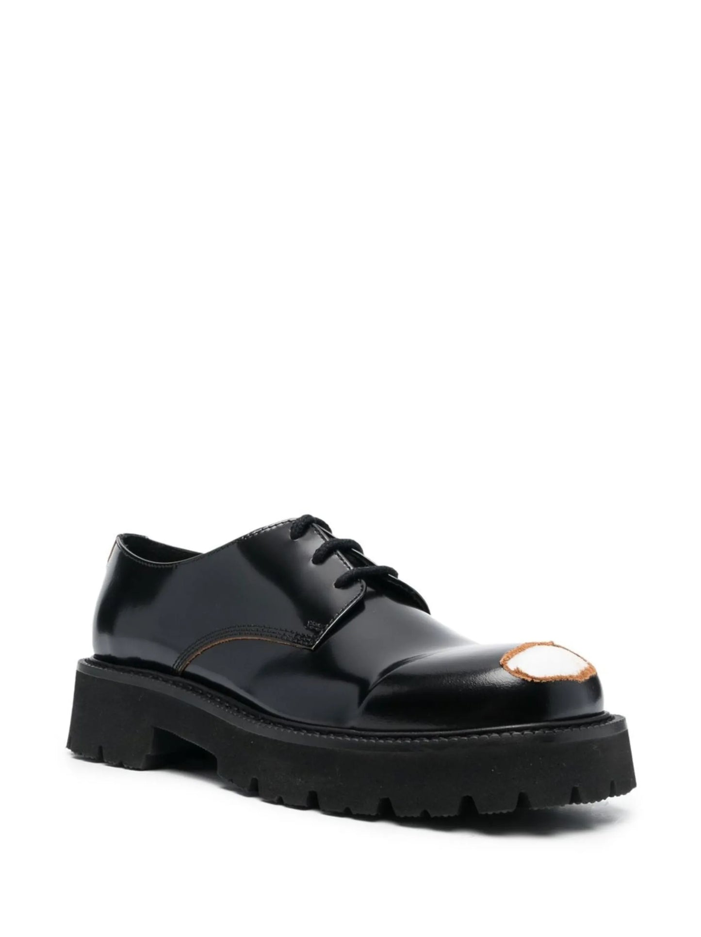 painted-toecap lace-up shoes