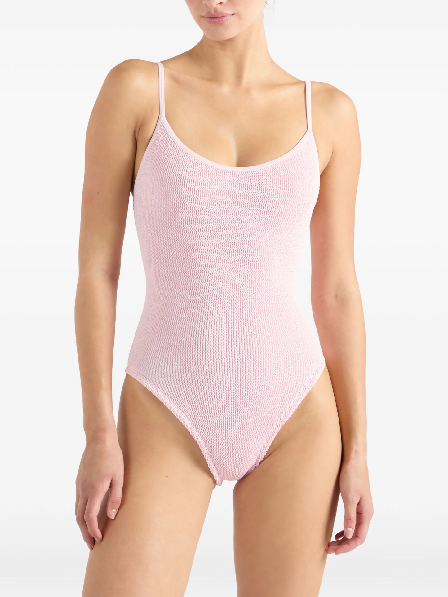 Pamela metallic seersucker swimsuit