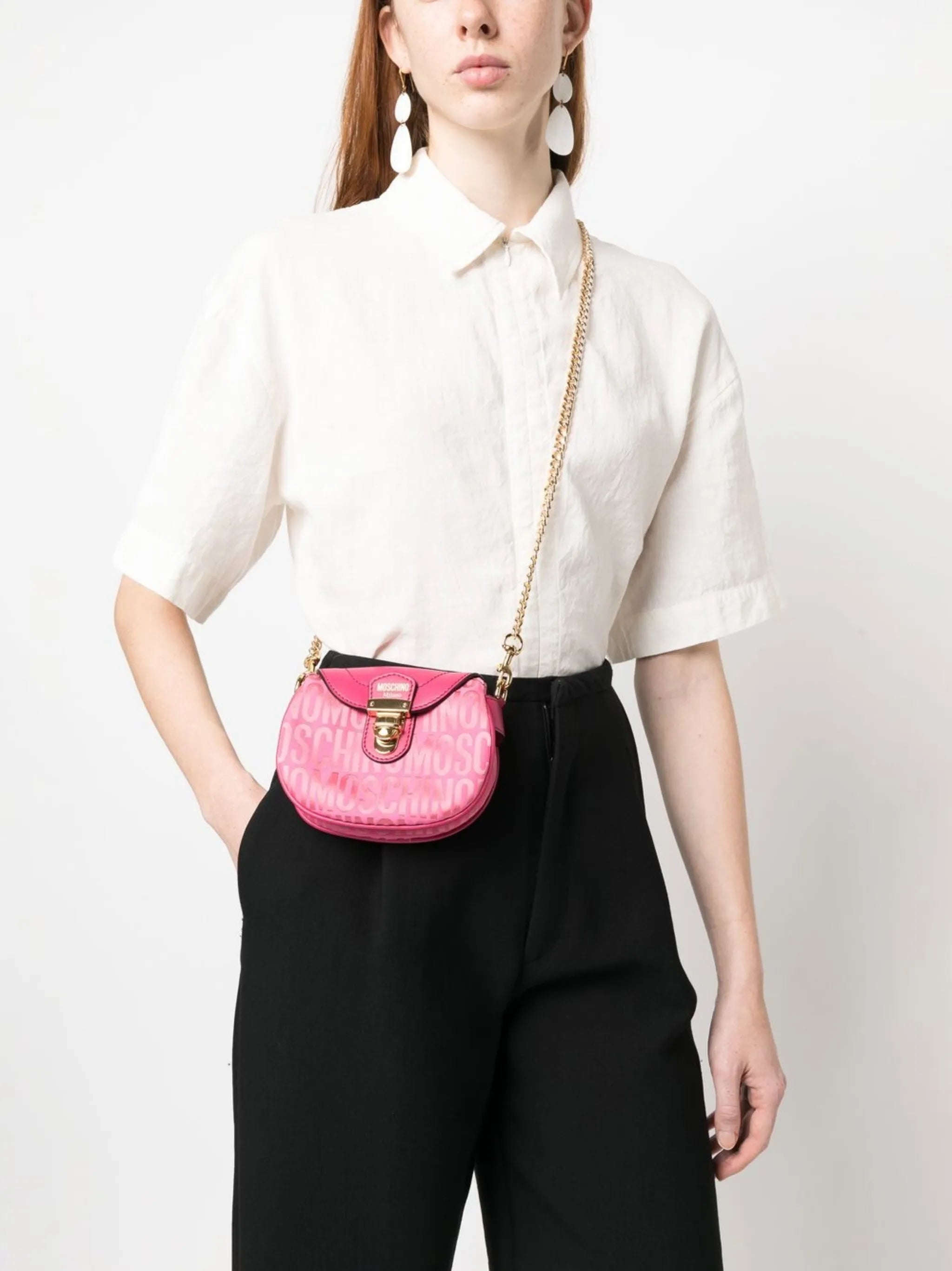 logo stamp monogram shoulder bag