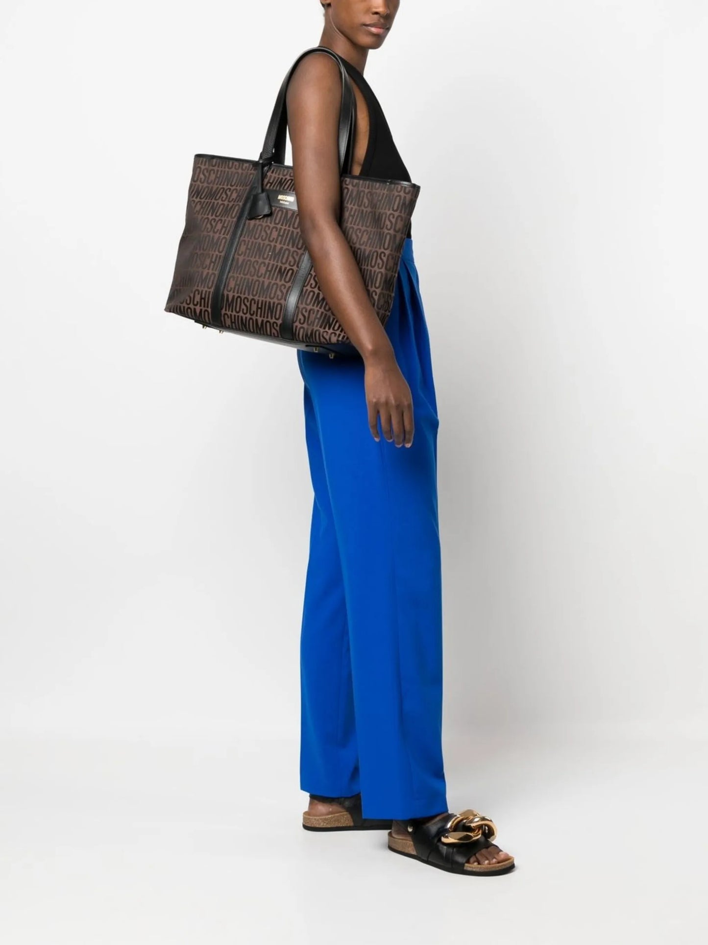 logo-print tote bag