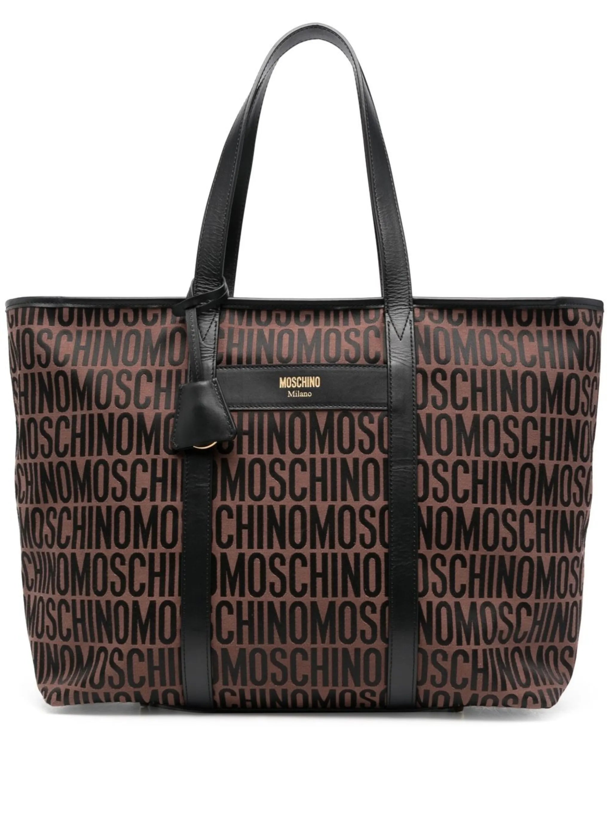 logo-print tote bag