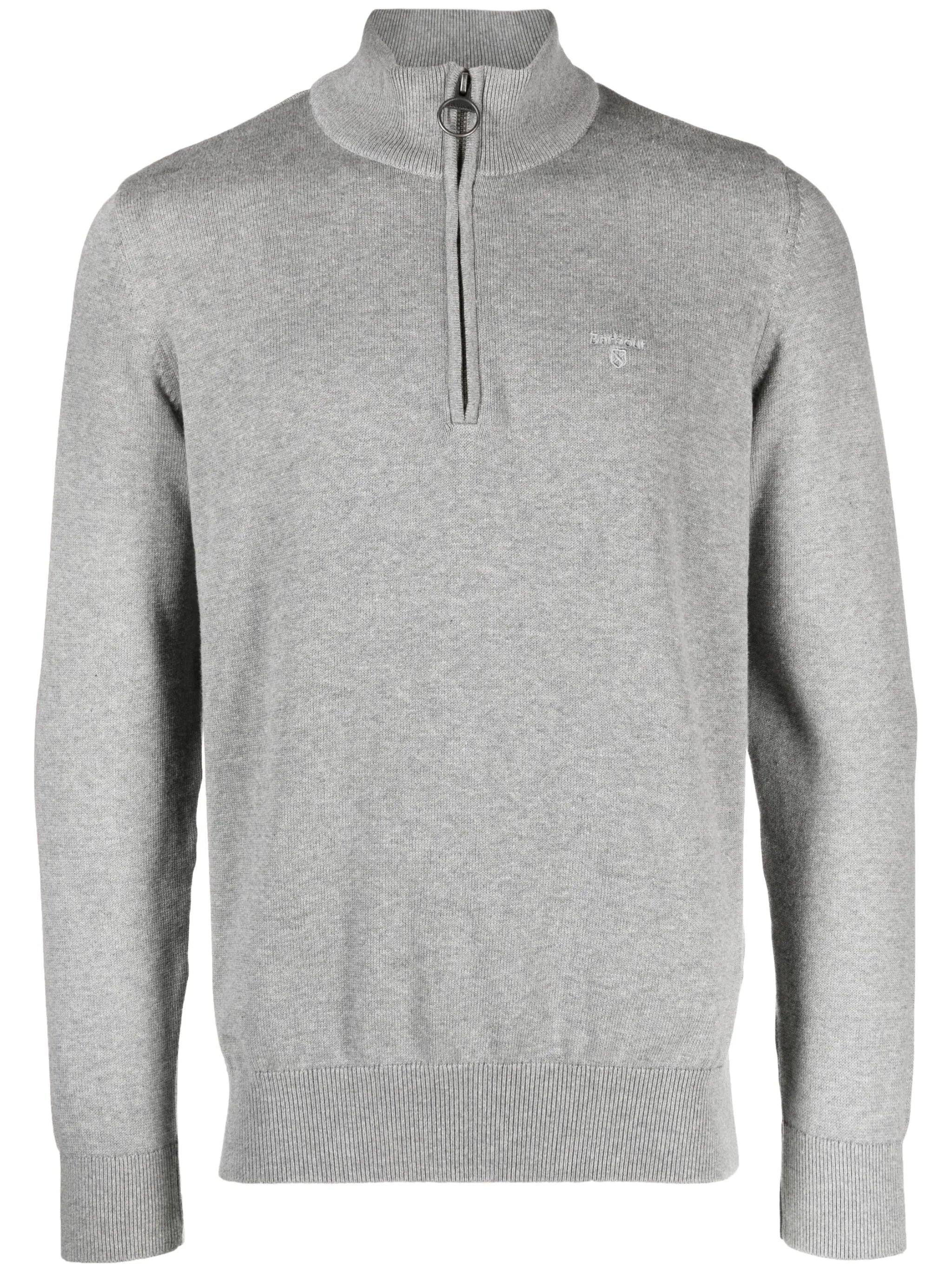 embroidered-logo high-neck jumper