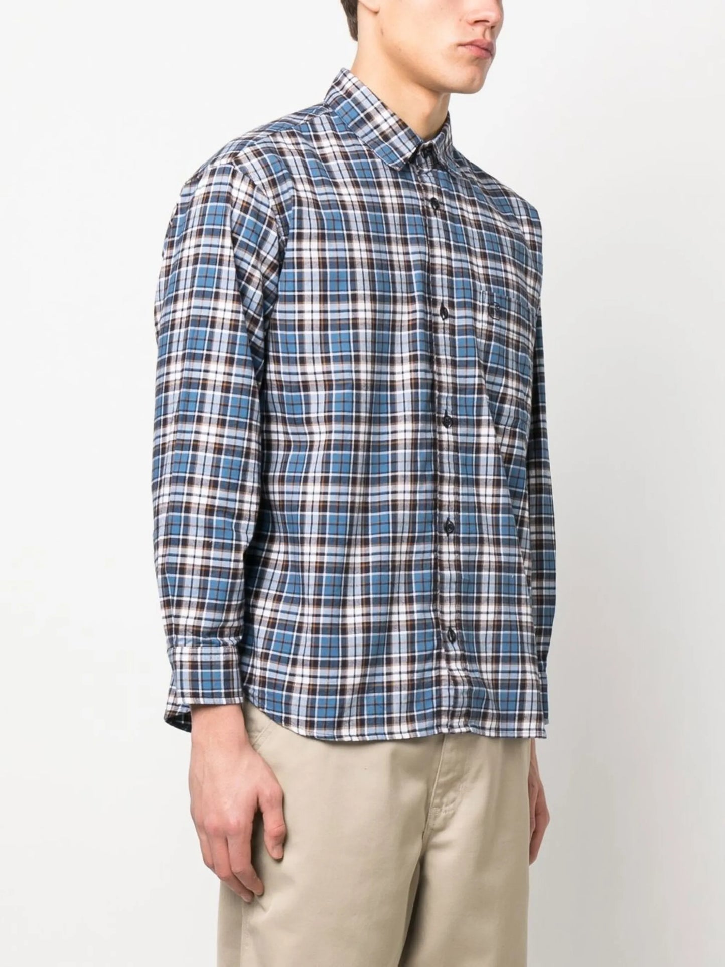 plaid-check print shirt