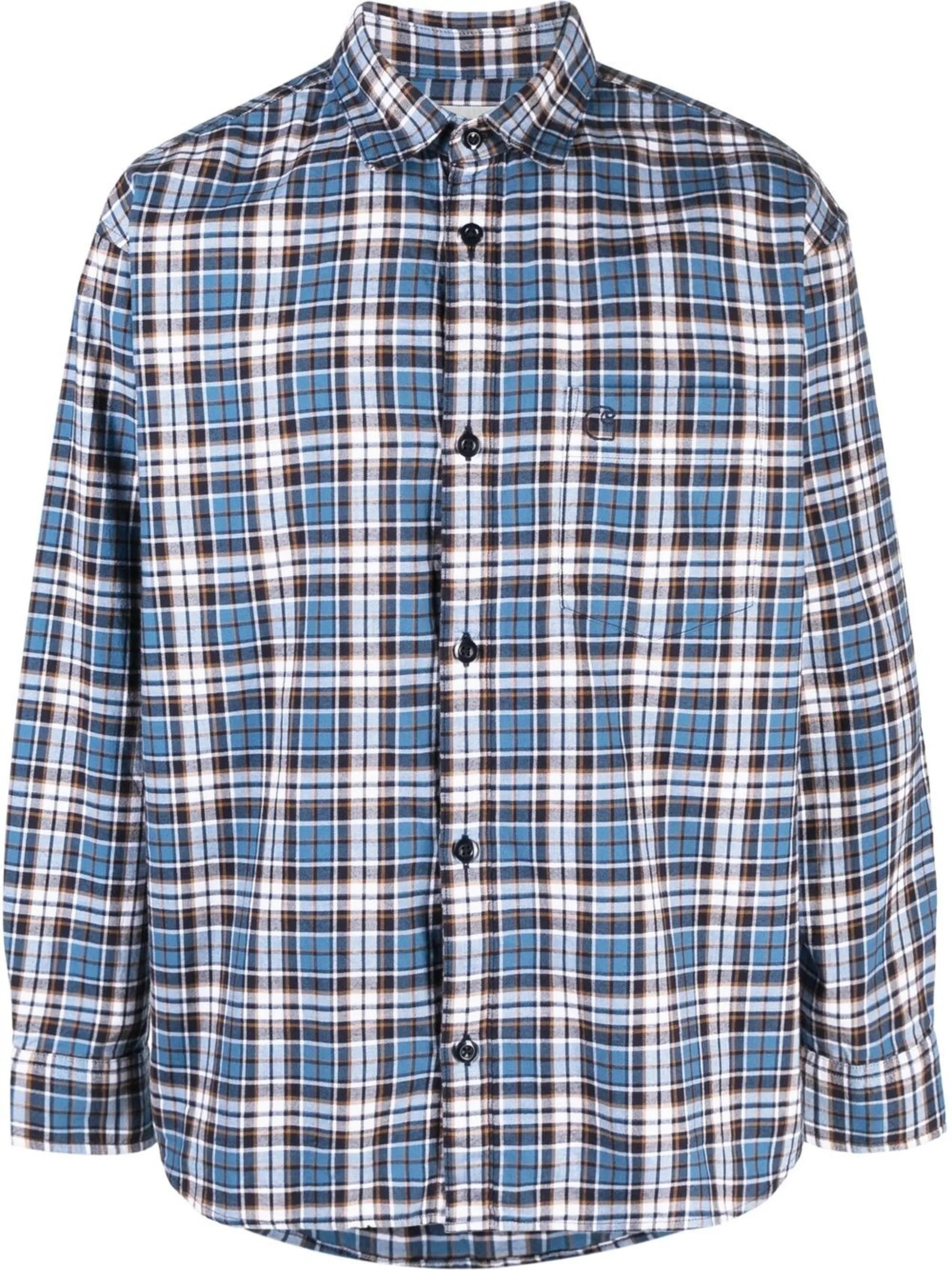 plaid-check print shirt