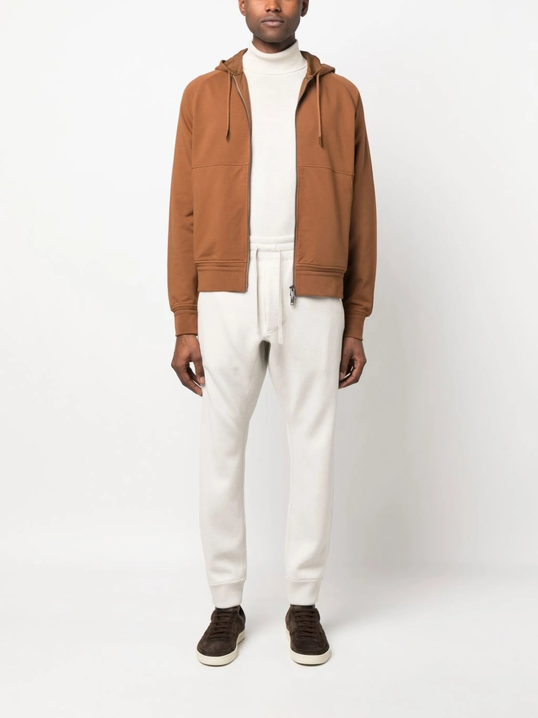 drawstring cashmere track pants