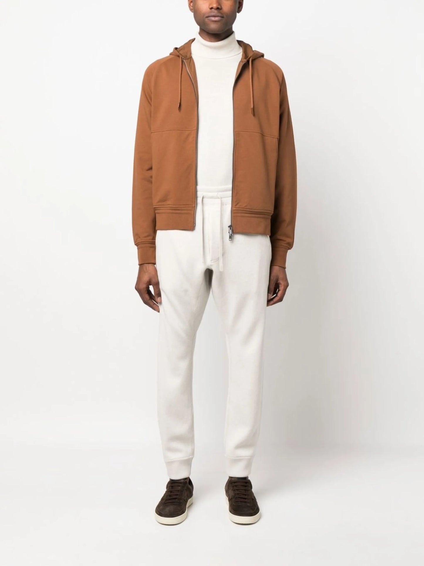 drawstring cashmere track pants