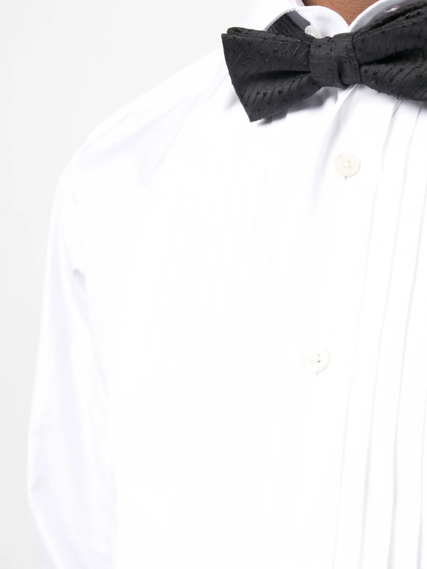 pleat-detail cotton shirt