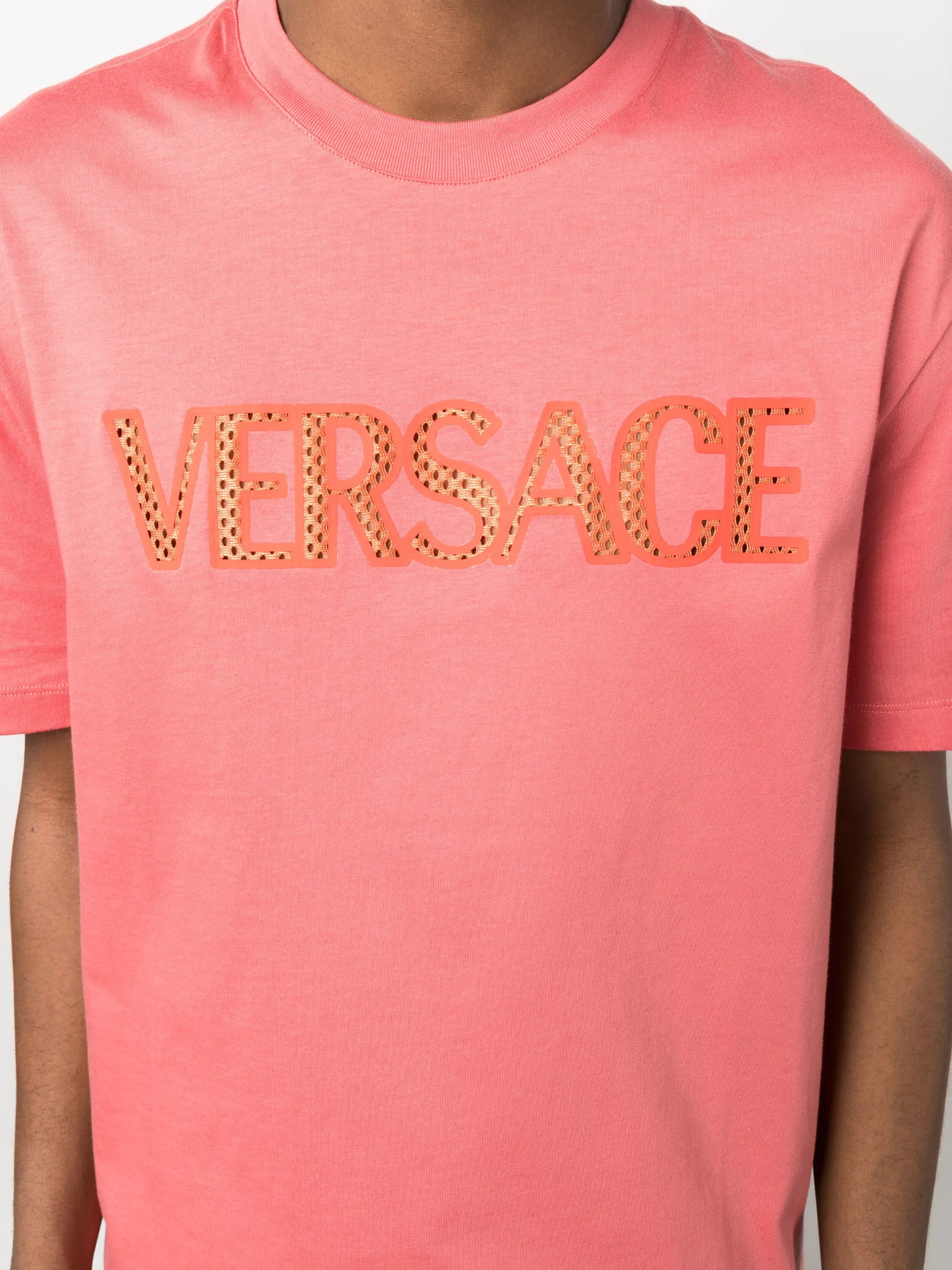 mesh logo appliqué T-shirt