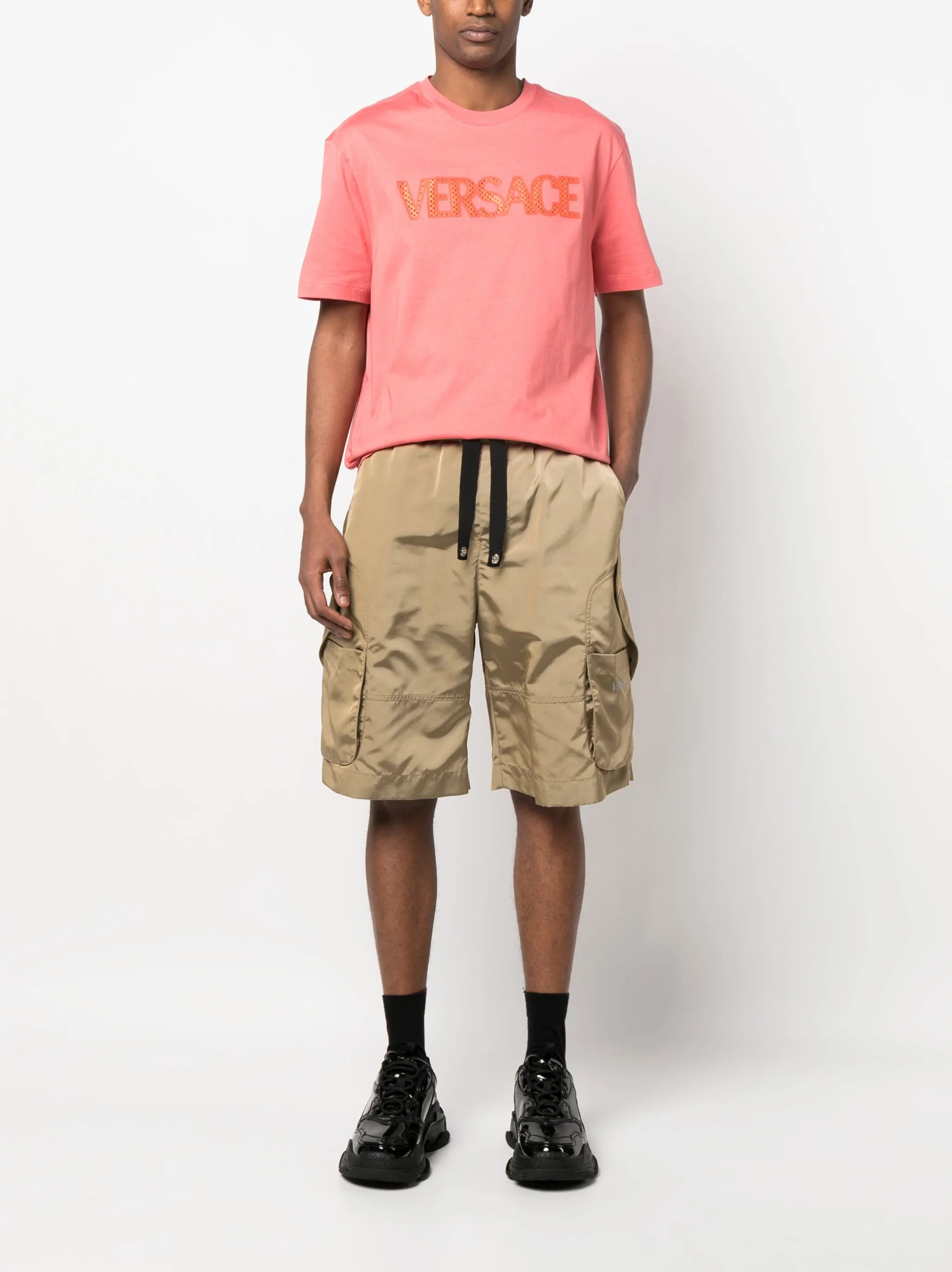mesh logo appliqué T-shirt