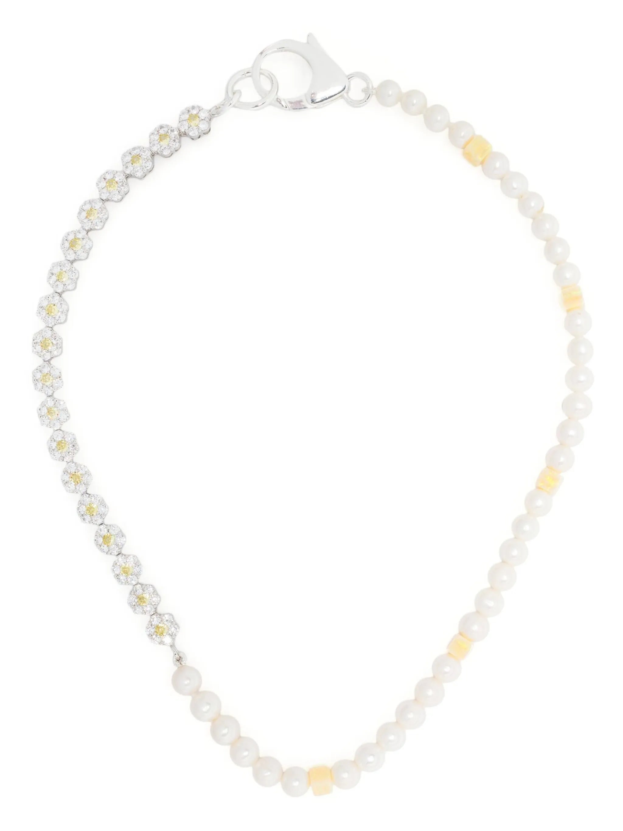 Daisy sterling silver pearl necklace