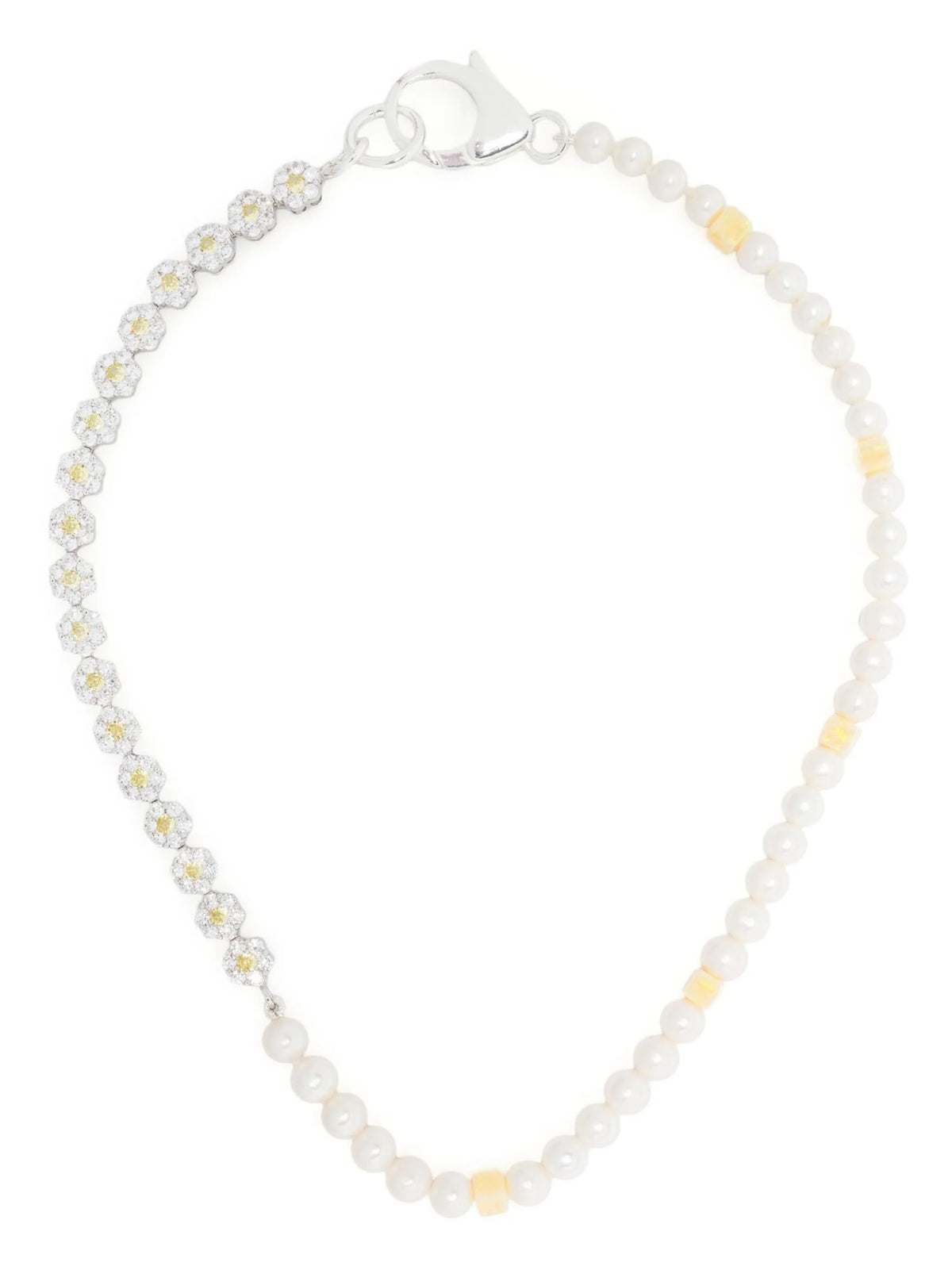 Daisy sterling silver pearl necklace