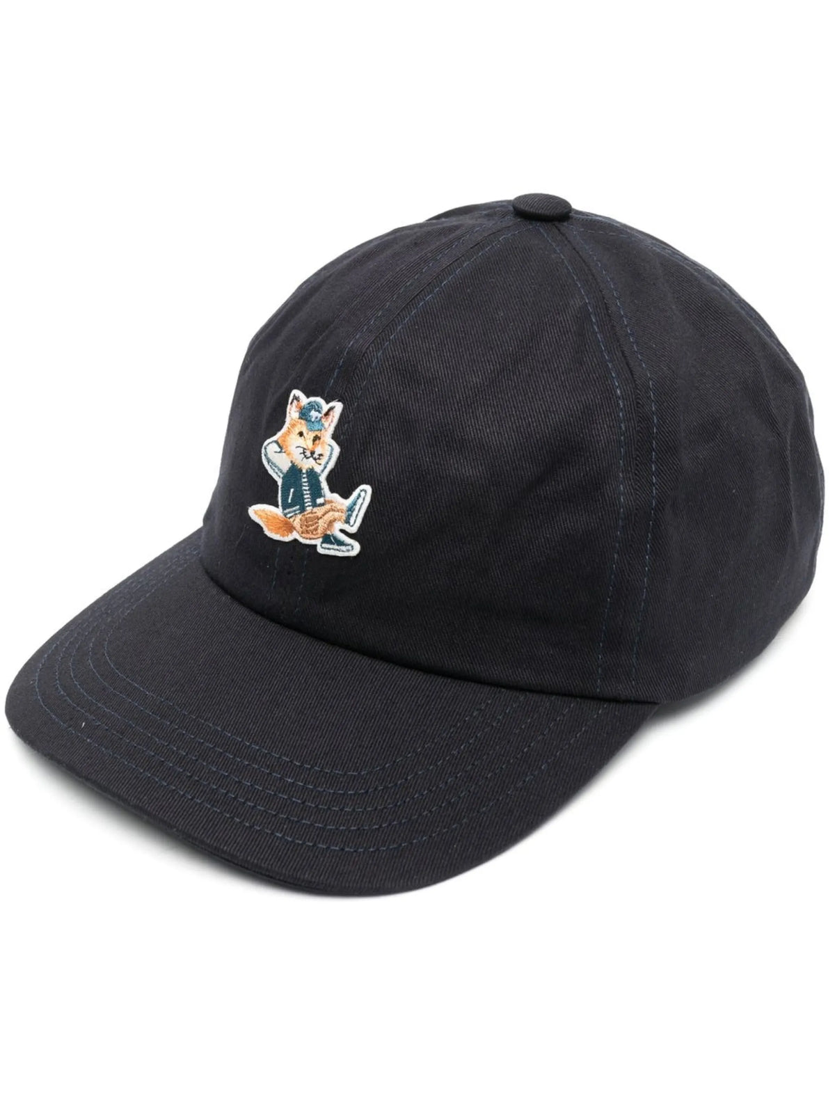 embroidered-motif cotton cap