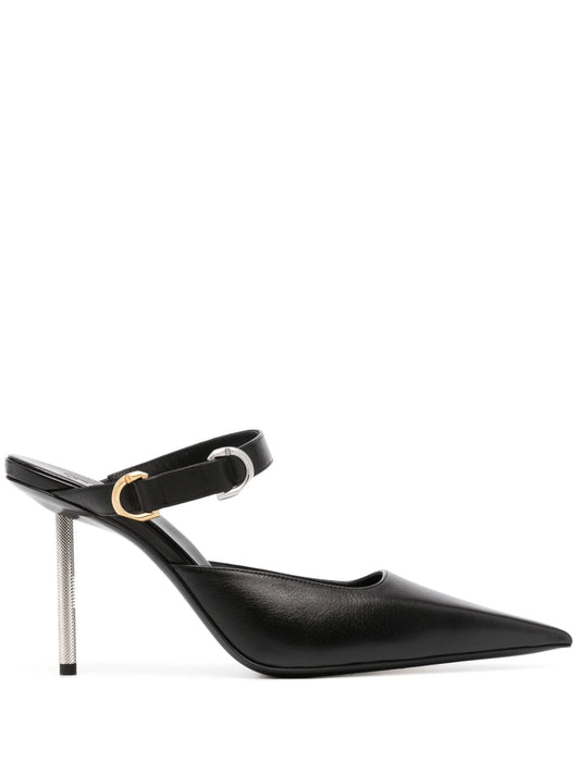110mm pointed-toe leather mules