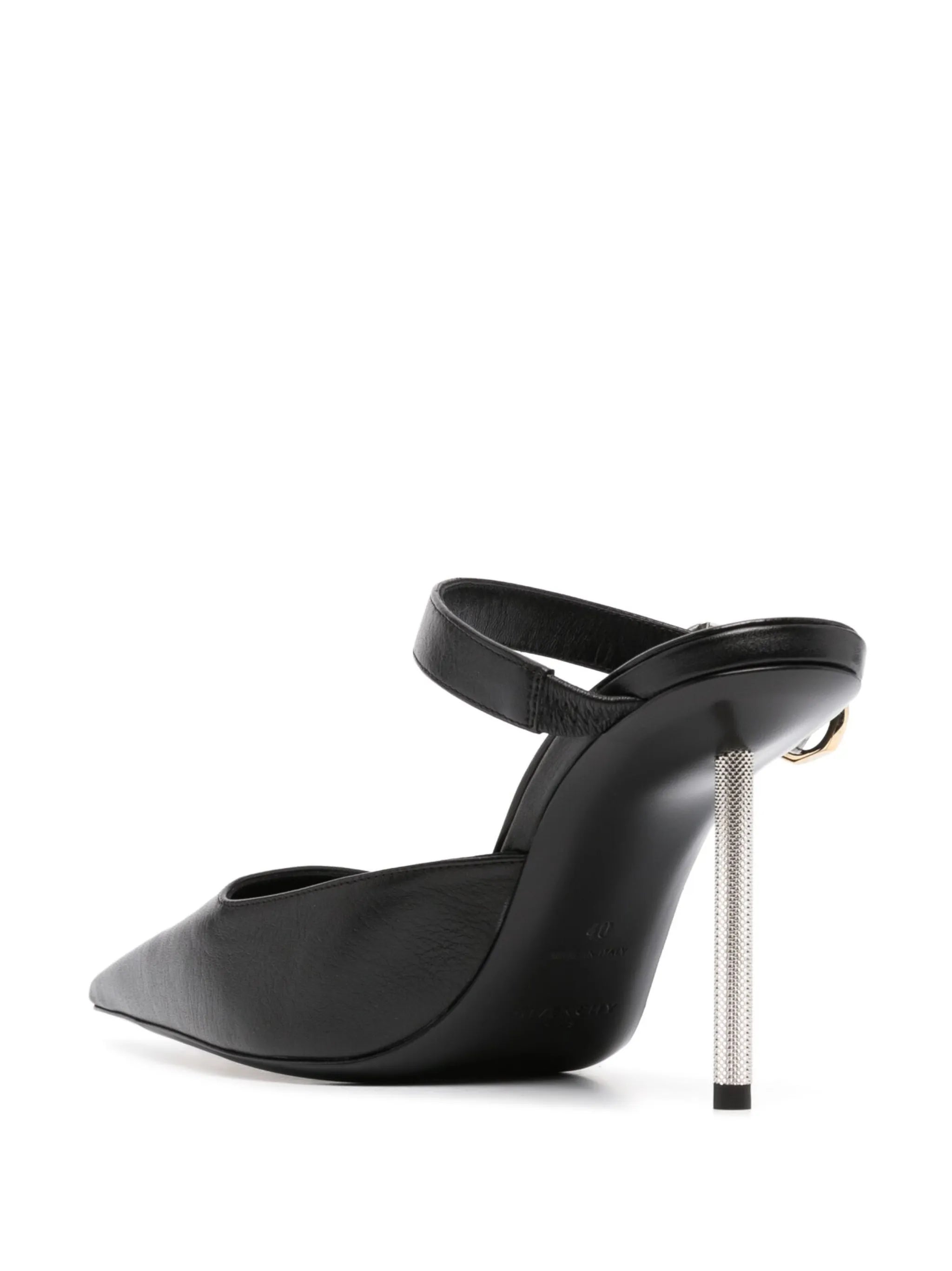 110mm pointed-toe leather mules