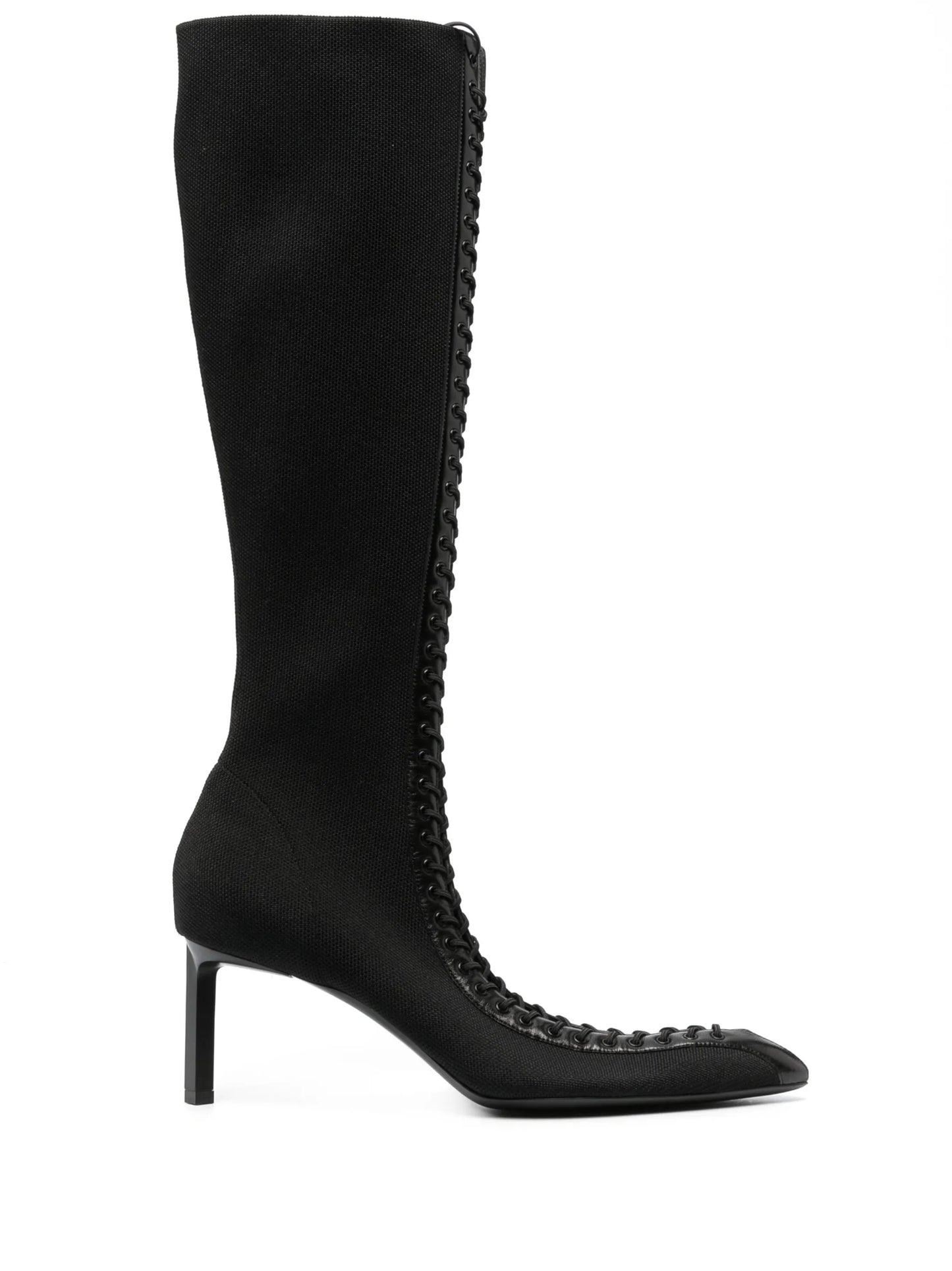 knee-high 70mm lace-up leather boots