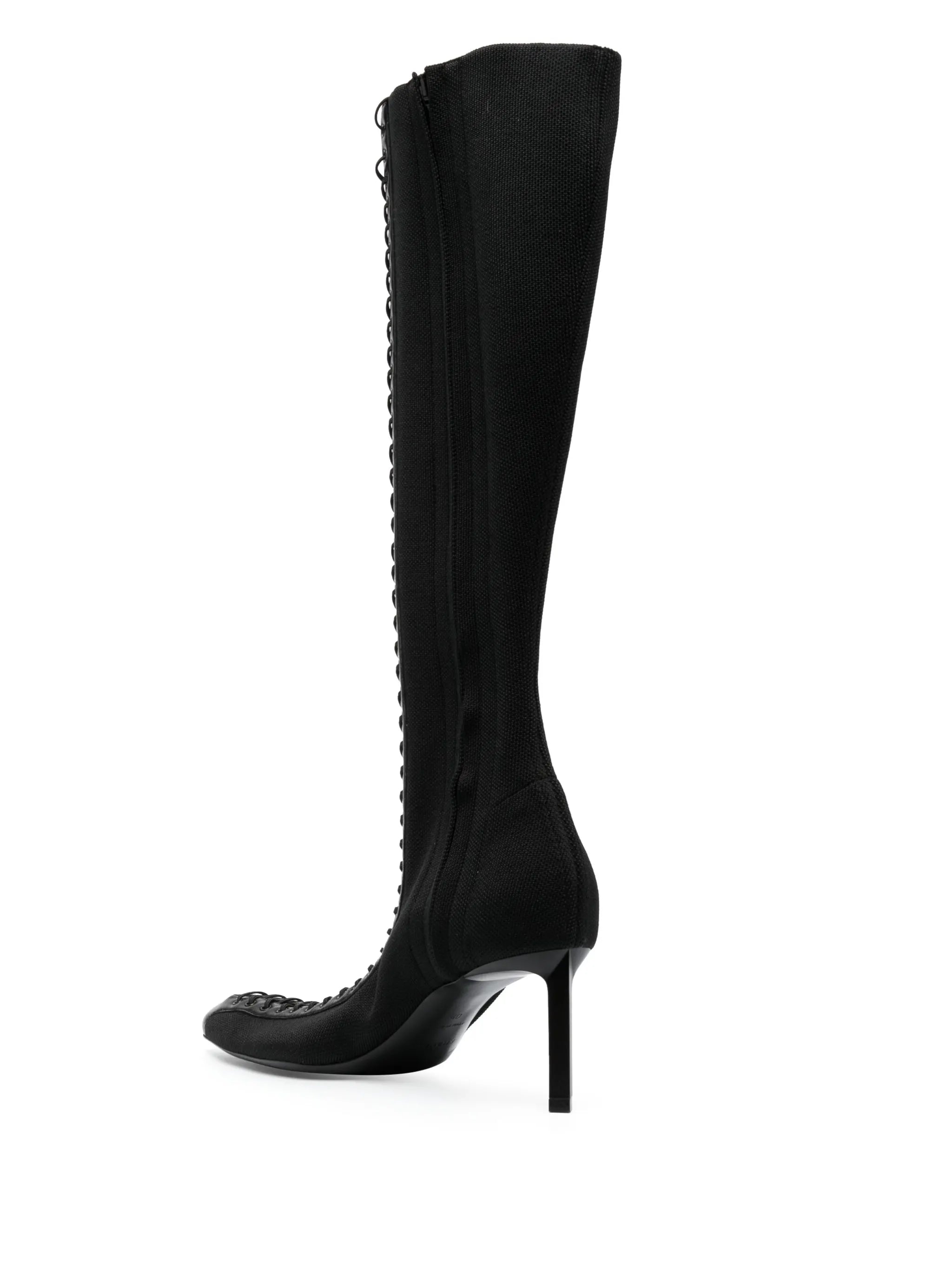 knee-high 70mm lace-up leather boots