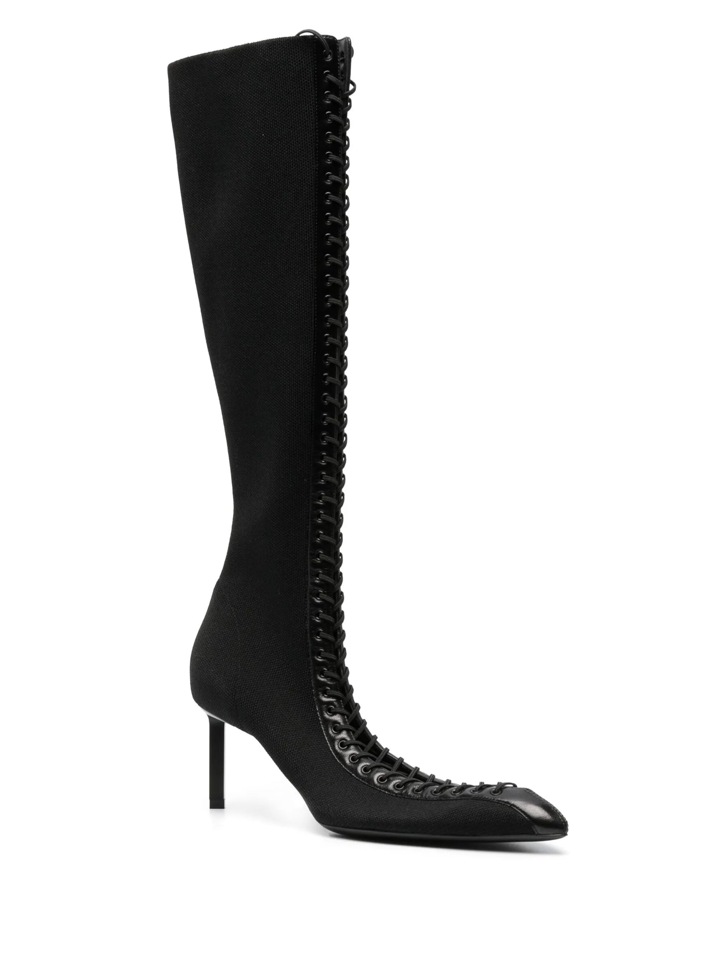 knee-high 70mm lace-up leather boots