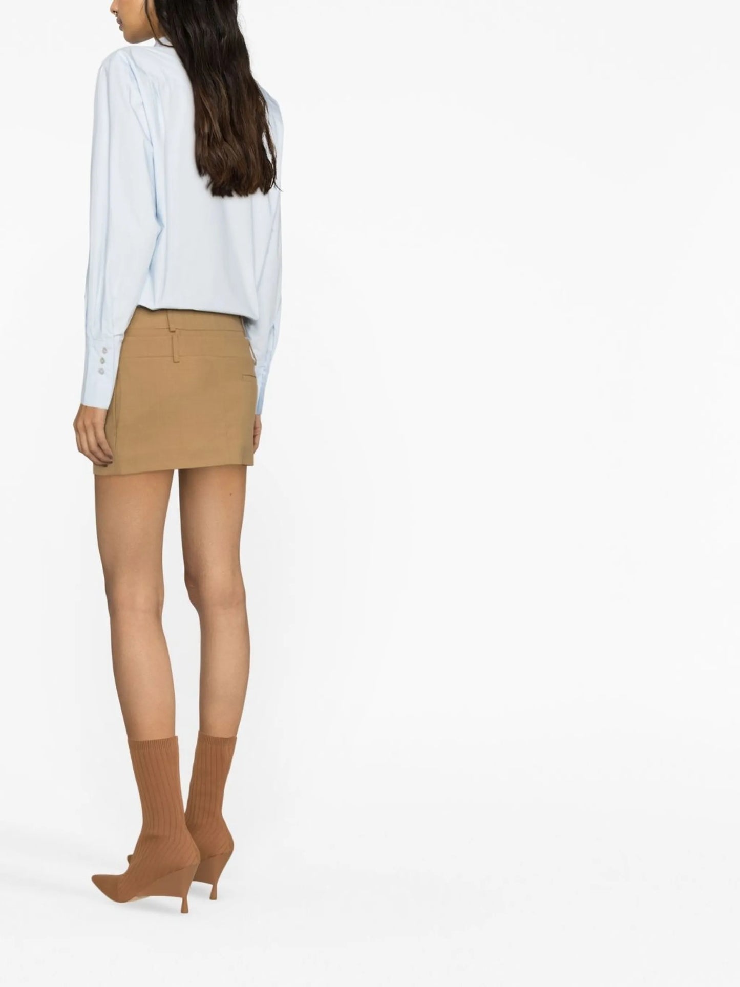 Morio double-waist miniskirt