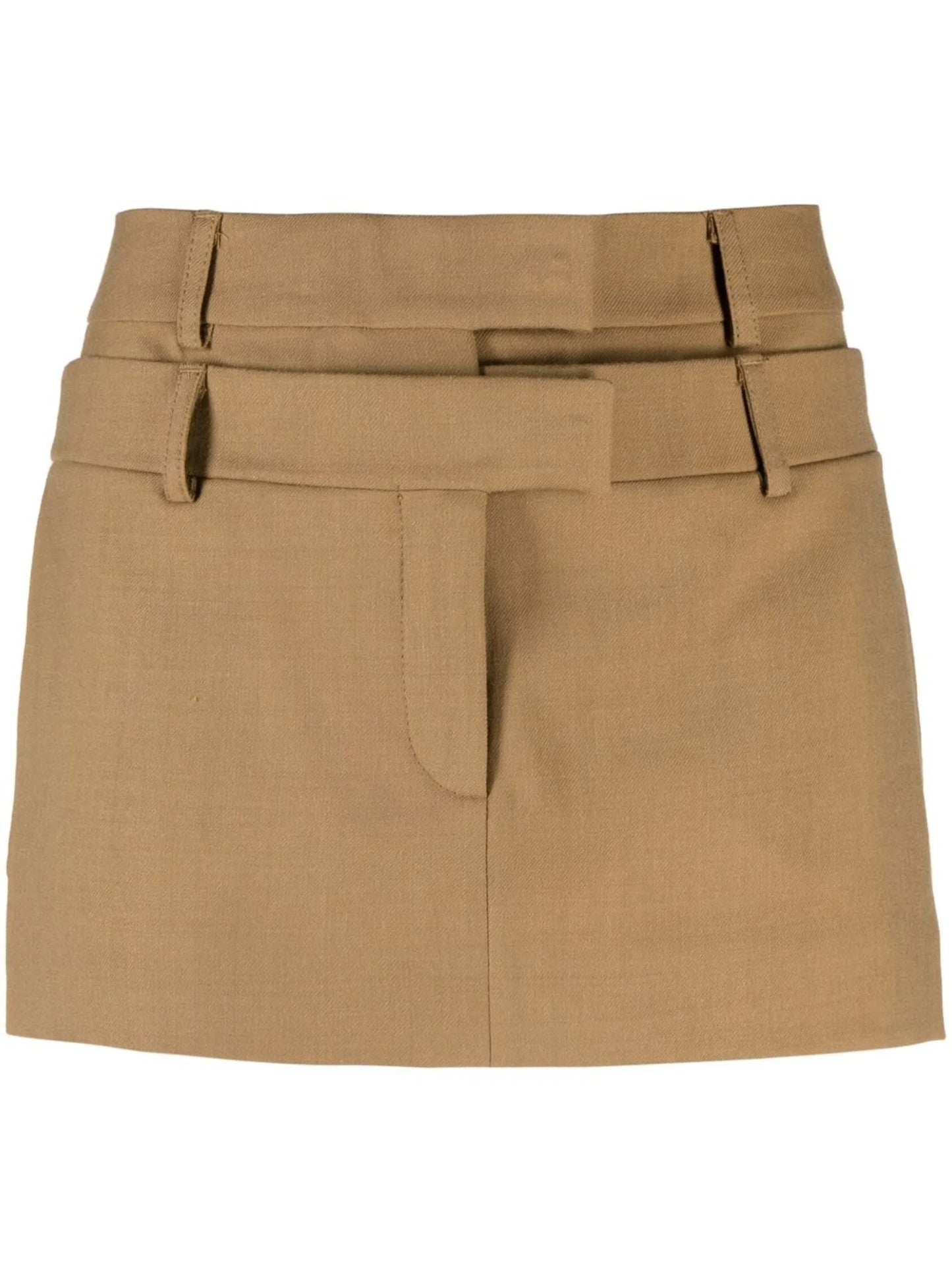 Morio double-waist miniskirt