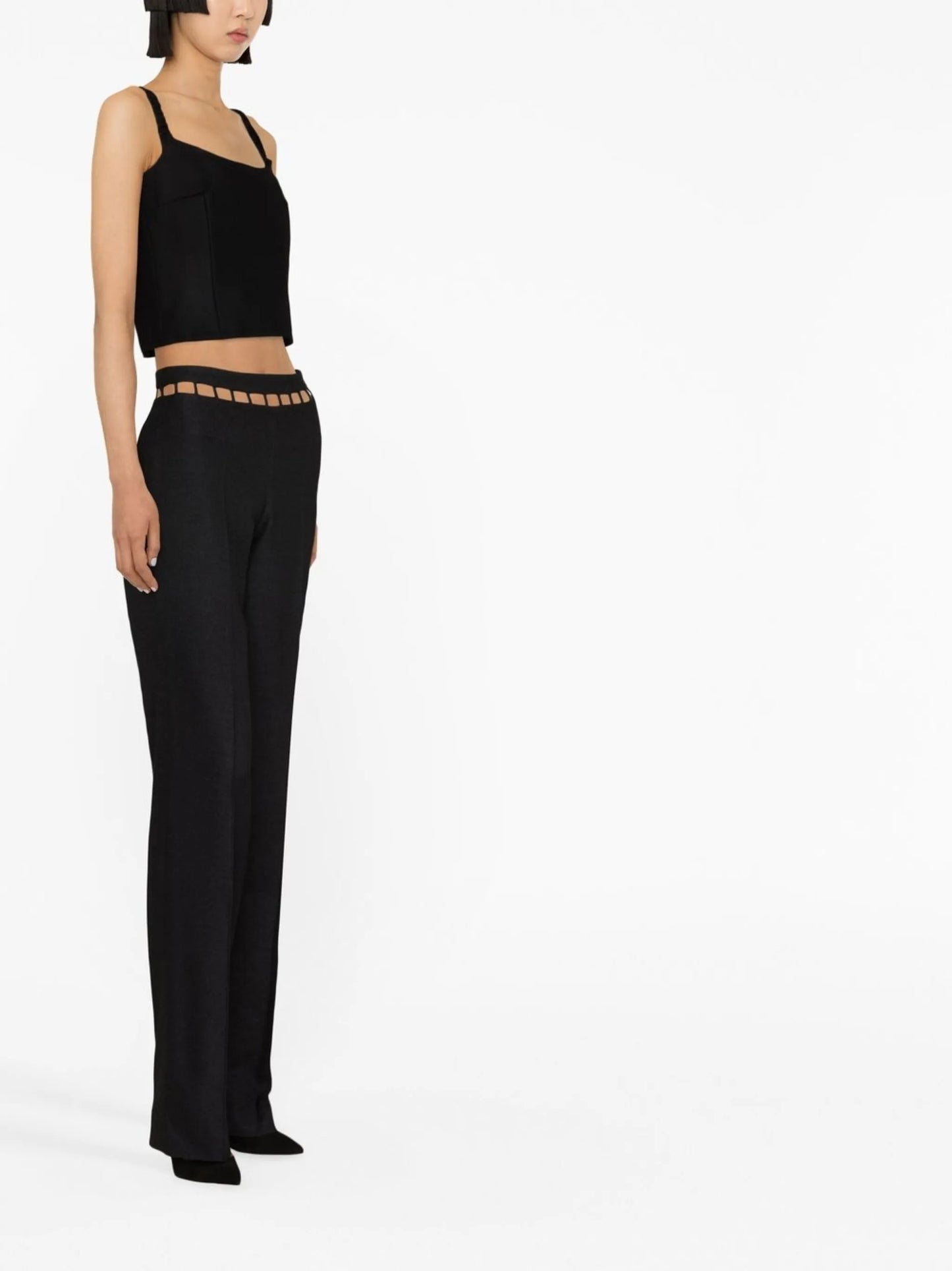 Osmia cut-out detail high-waisted trousers