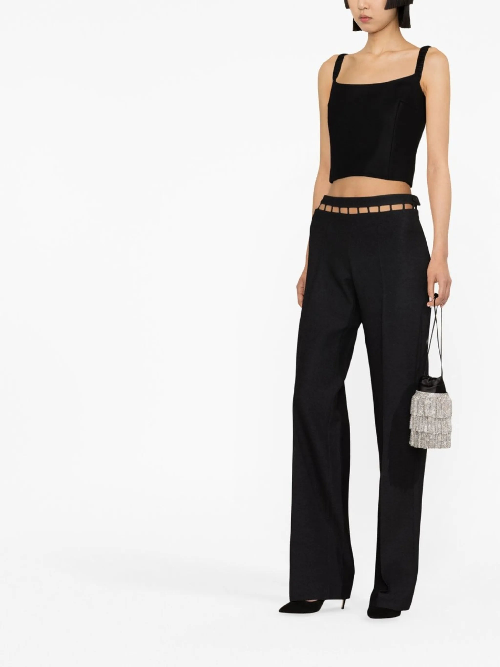 Osmia cut-out detail high-waisted trousers