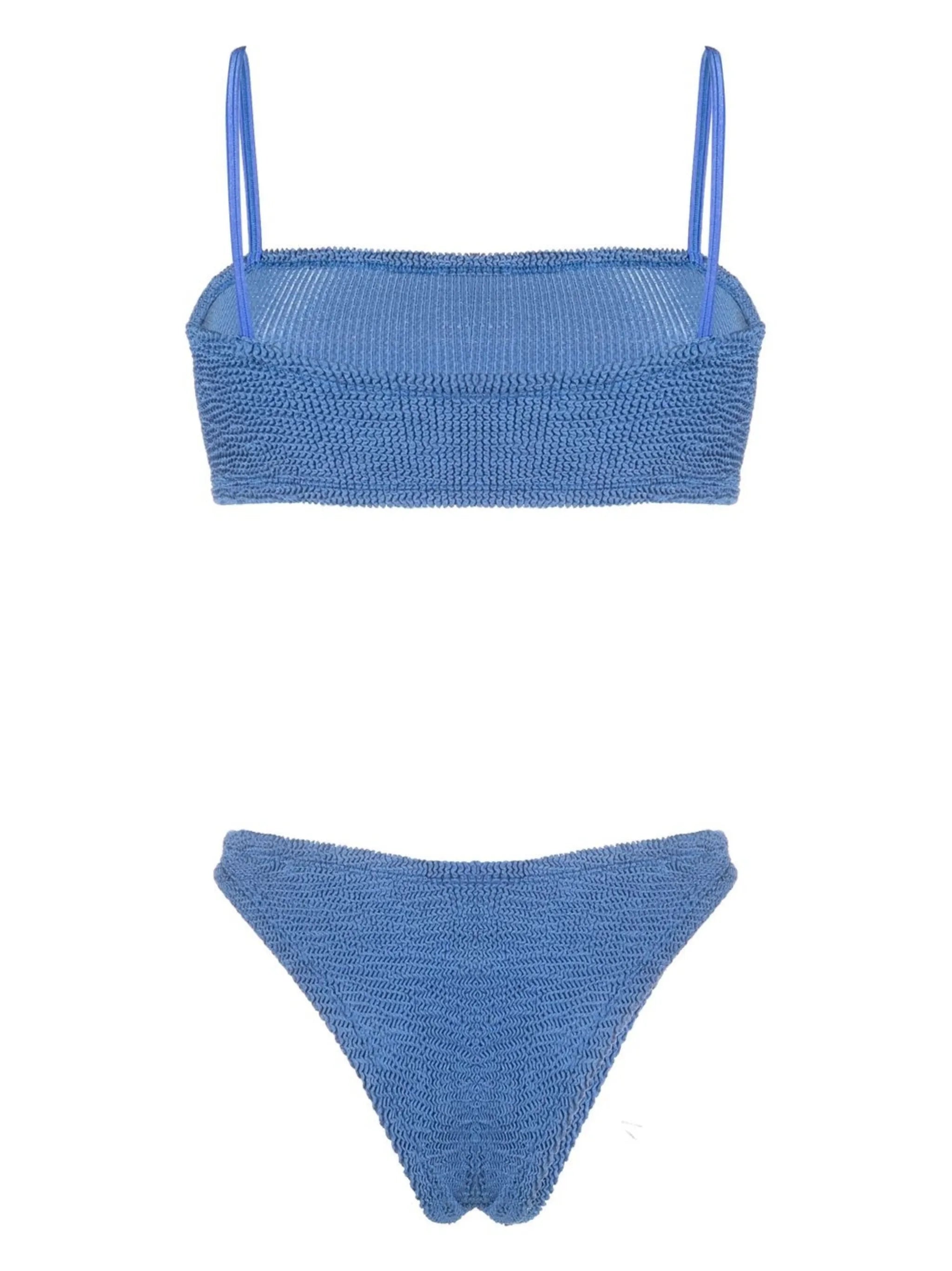 Gigi high-cut seersucker bikini