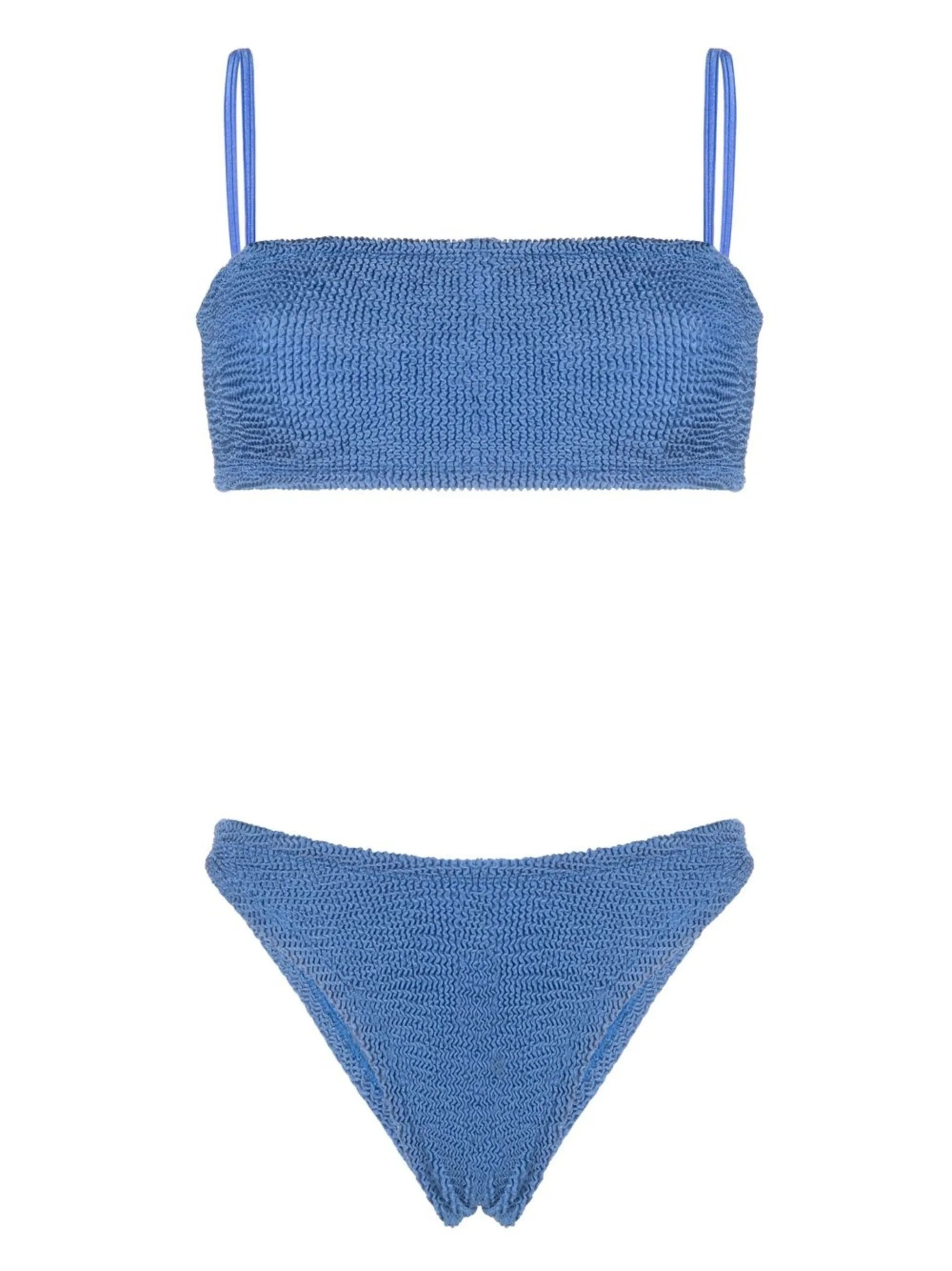 Gigi high-cut seersucker bikini