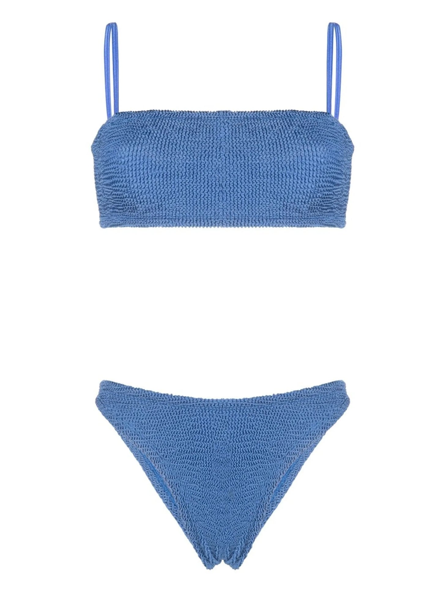 Gigi high-cut seersucker bikini
