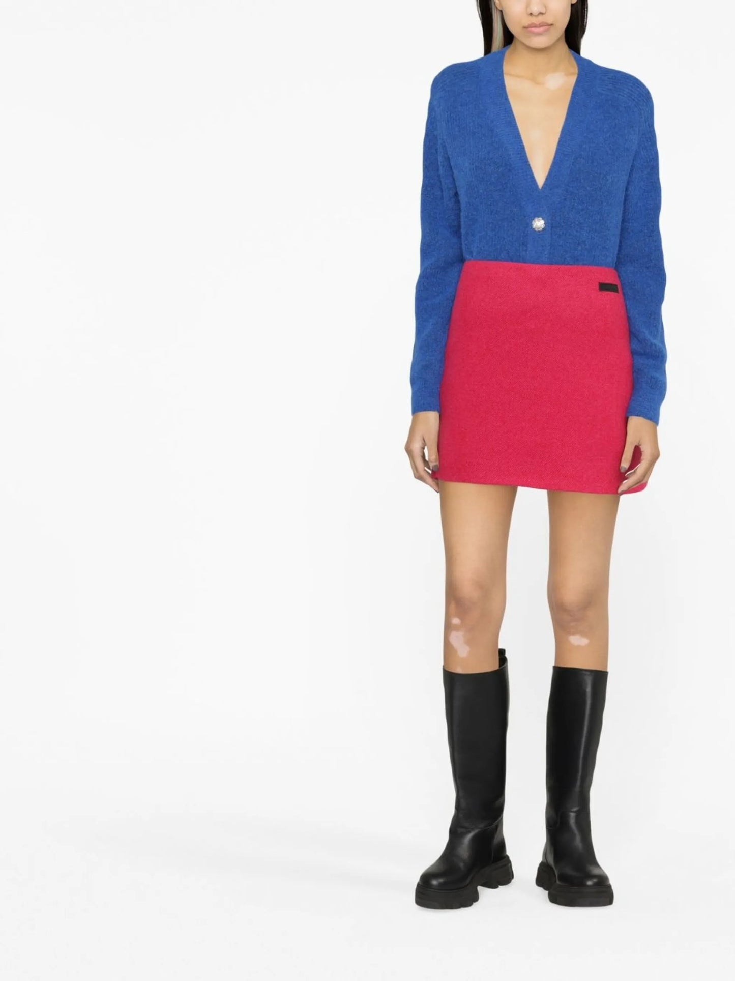 logo-patch pencil skirt
