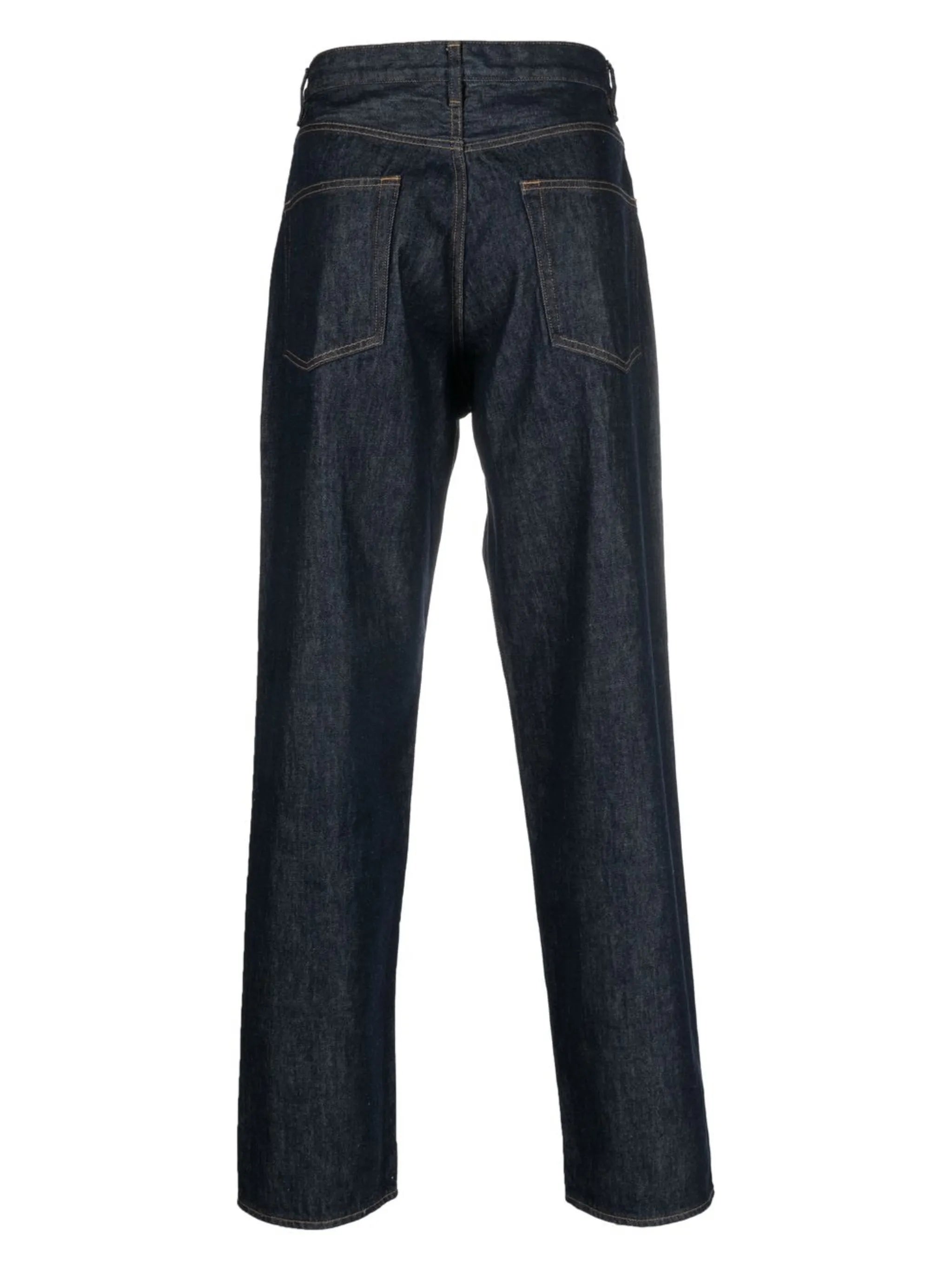straight-leg cut jeans