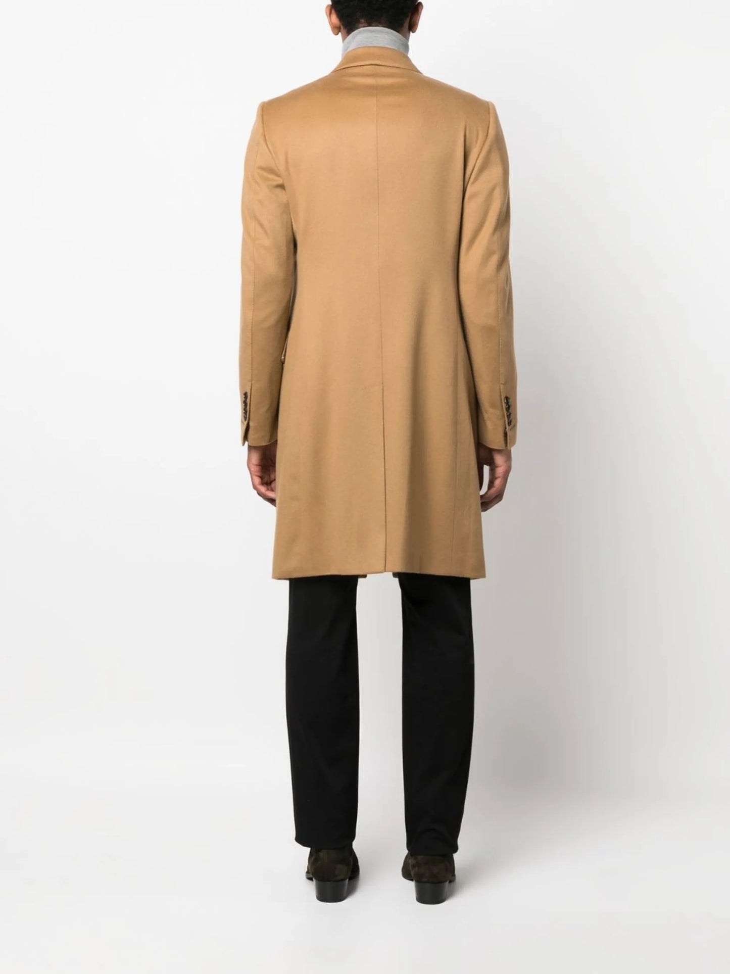 single-breasted cashmere coat