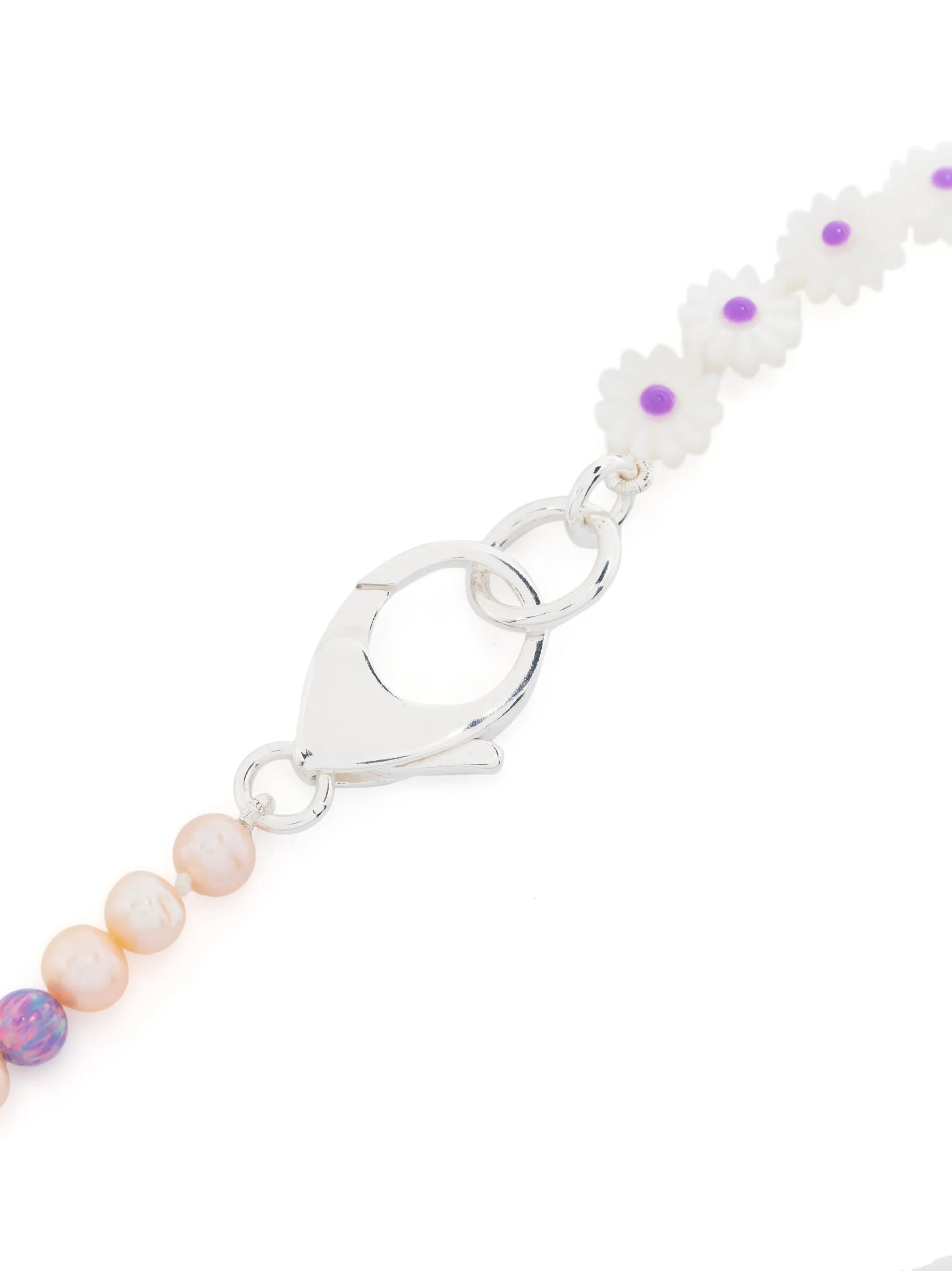 beaded sterling silver necklace