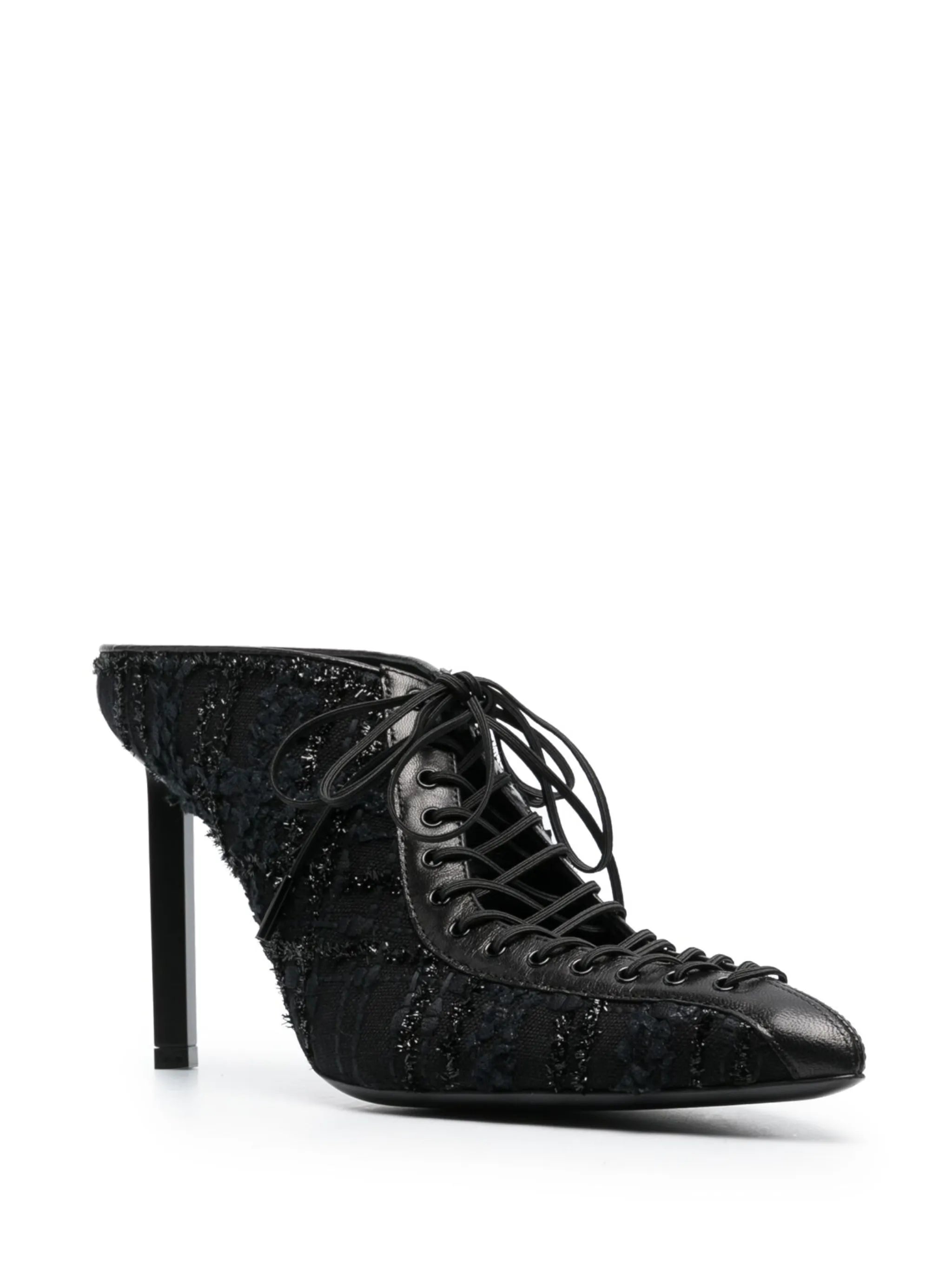 Show lace-up knitted pumps