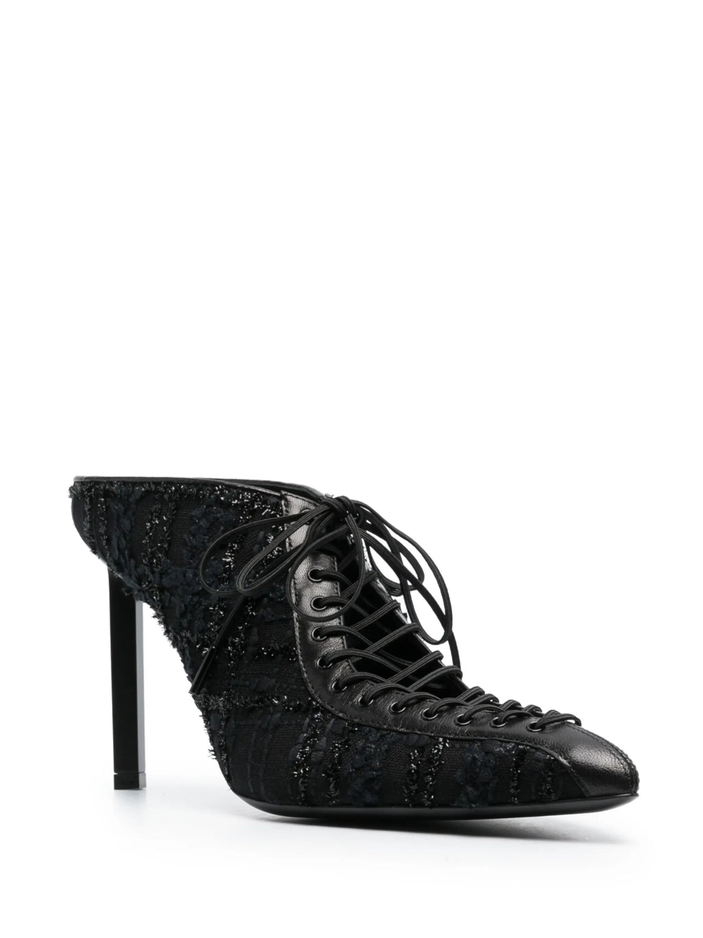 Show lace-up knitted pumps