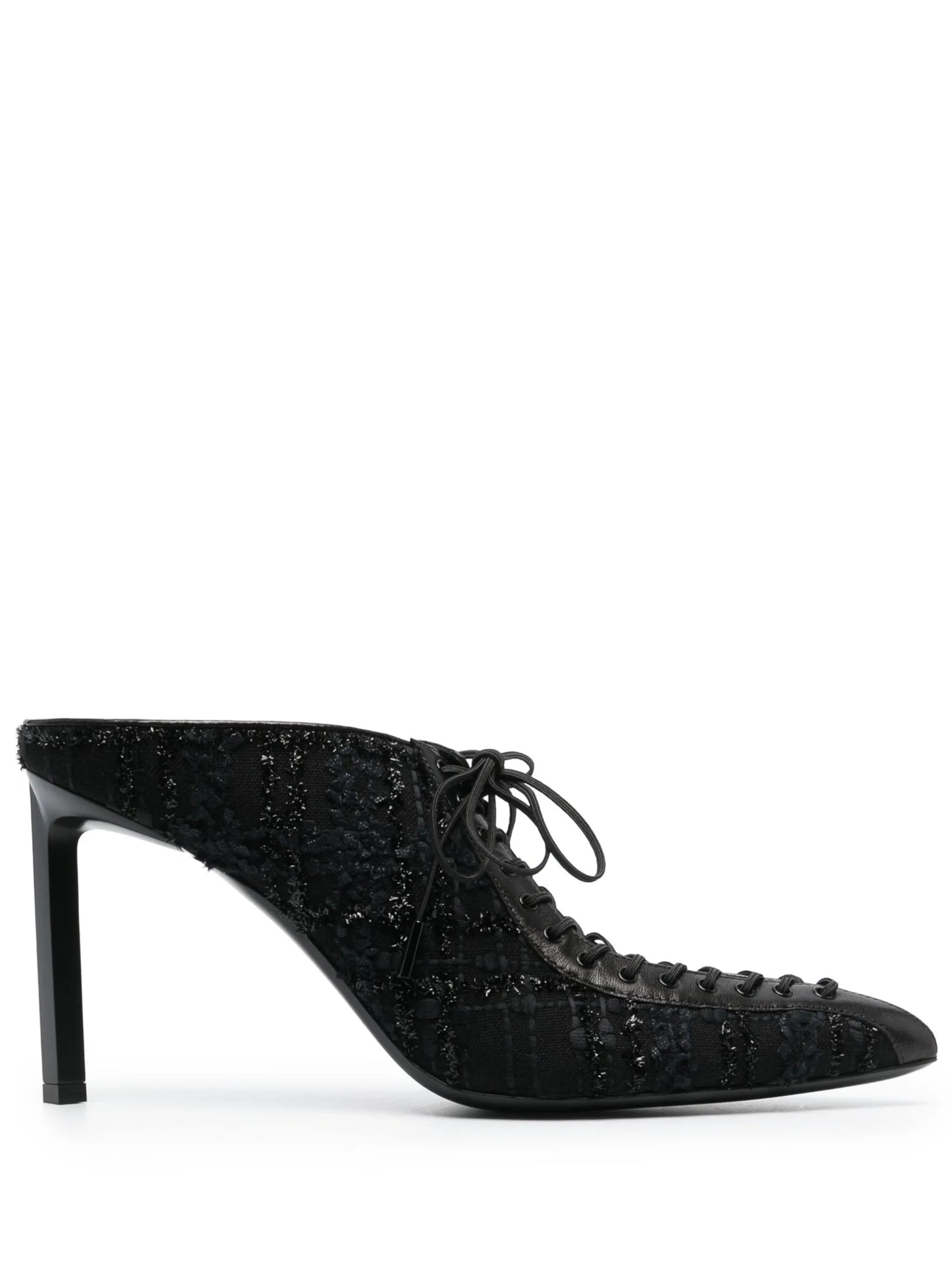 Show lace-up knitted pumps